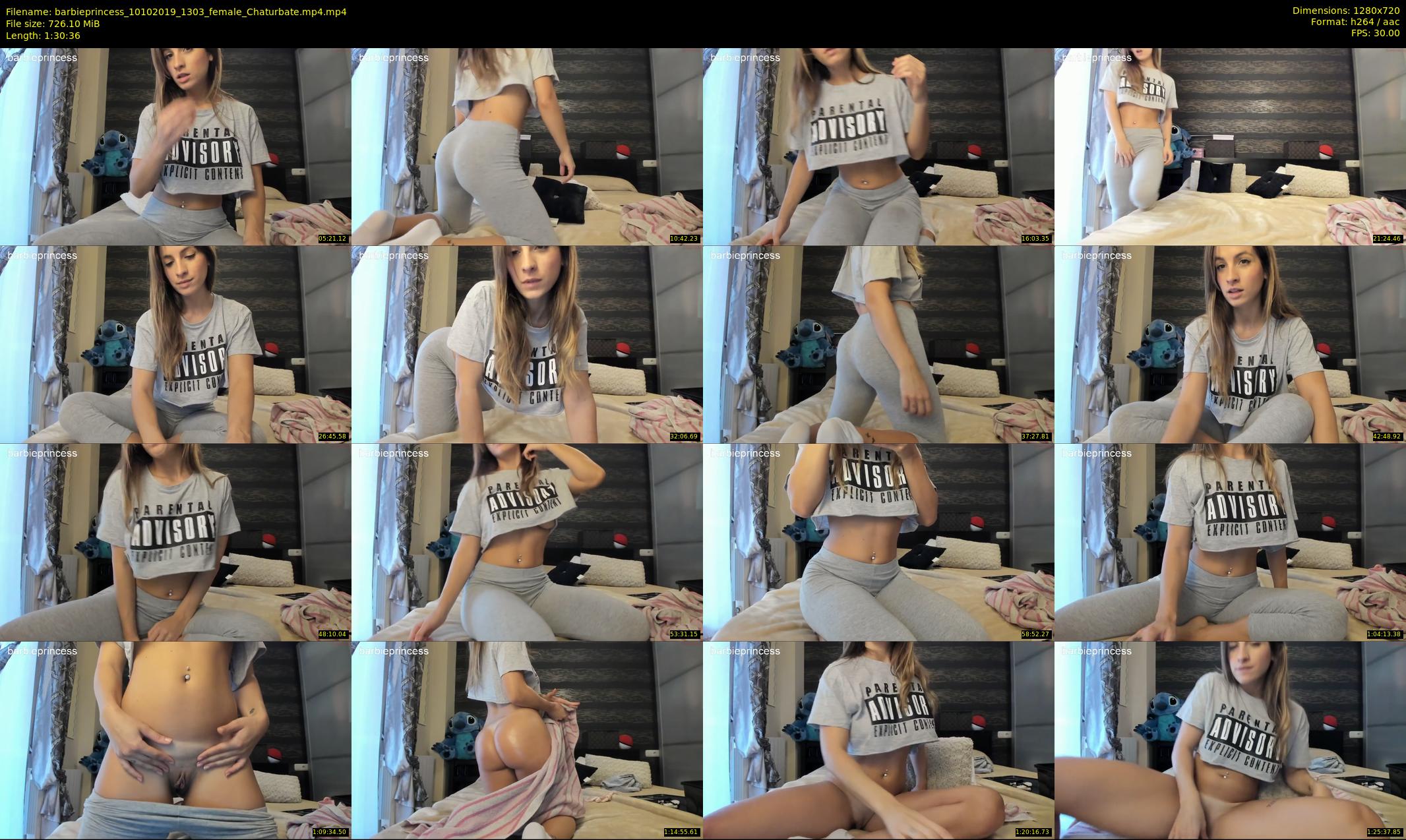barbieprincess — 91 minute Chaturbate female cam show recording, 720p, Oct 10, 2019