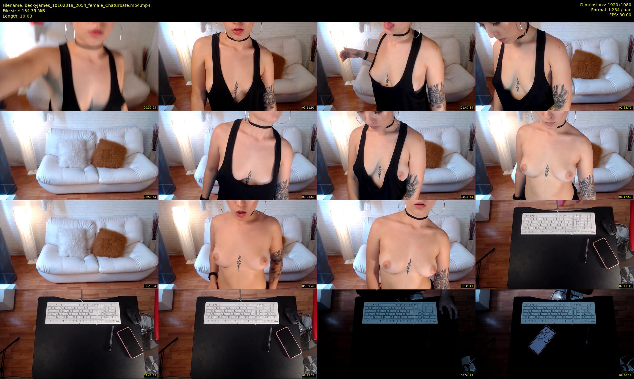 beckyjames — 11 minute Chaturbate female cam show recording, 1080p, Oct 10, 2019