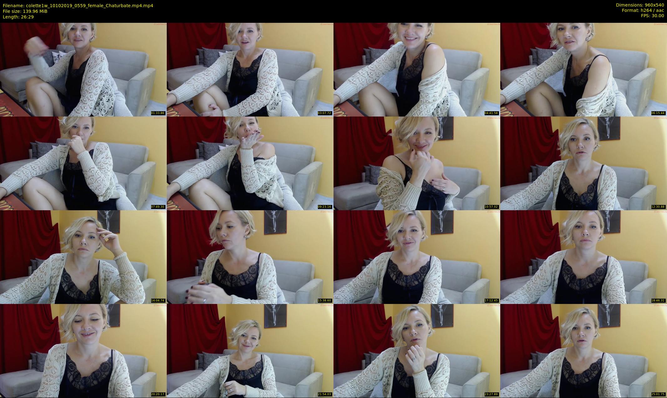 colette1w — 27 minute Chaturbate female cam show recording, 480p, Oct 10, 2019