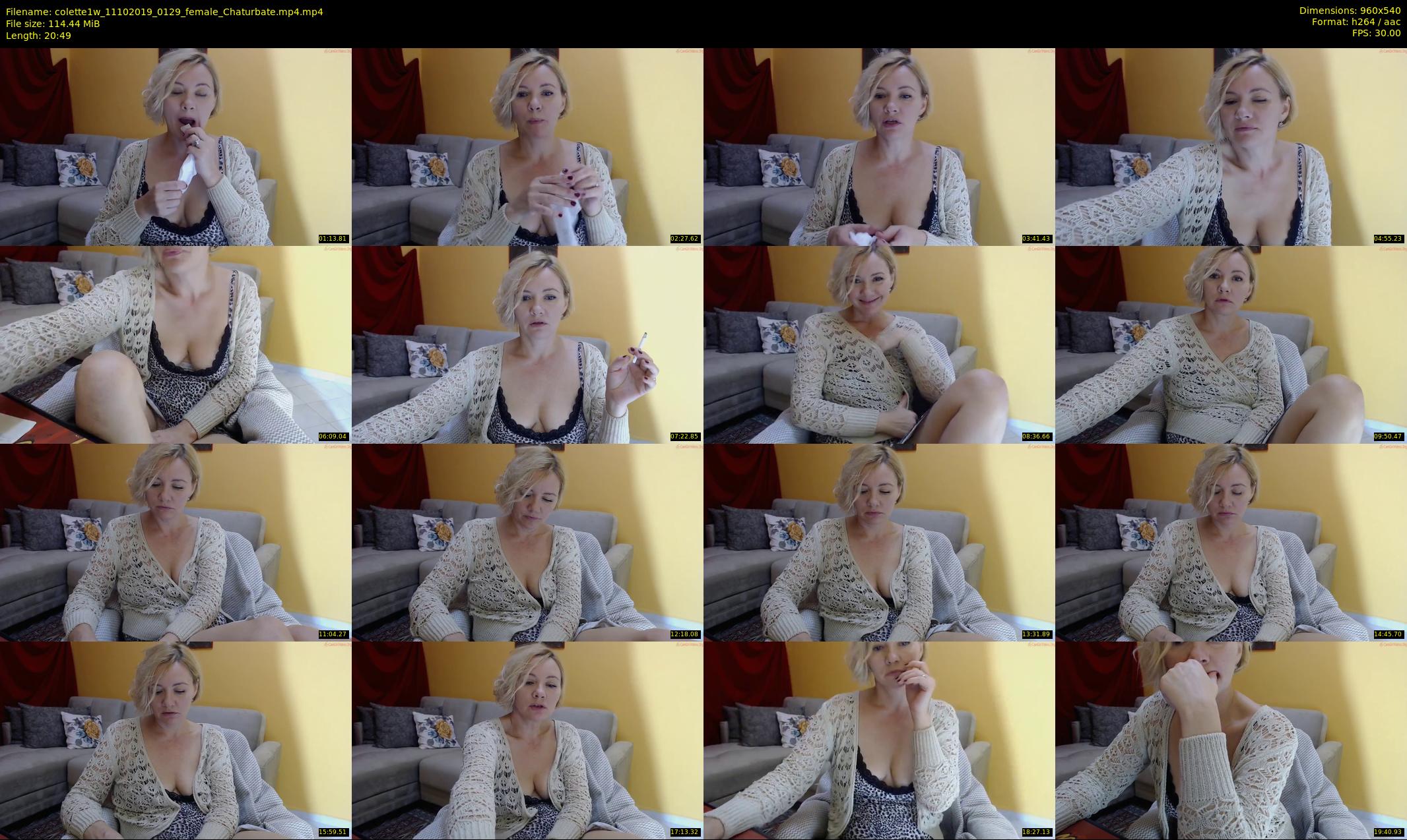 colette1w — 21 minute Chaturbate female cam show recording, 480p, Oct 11, 2019