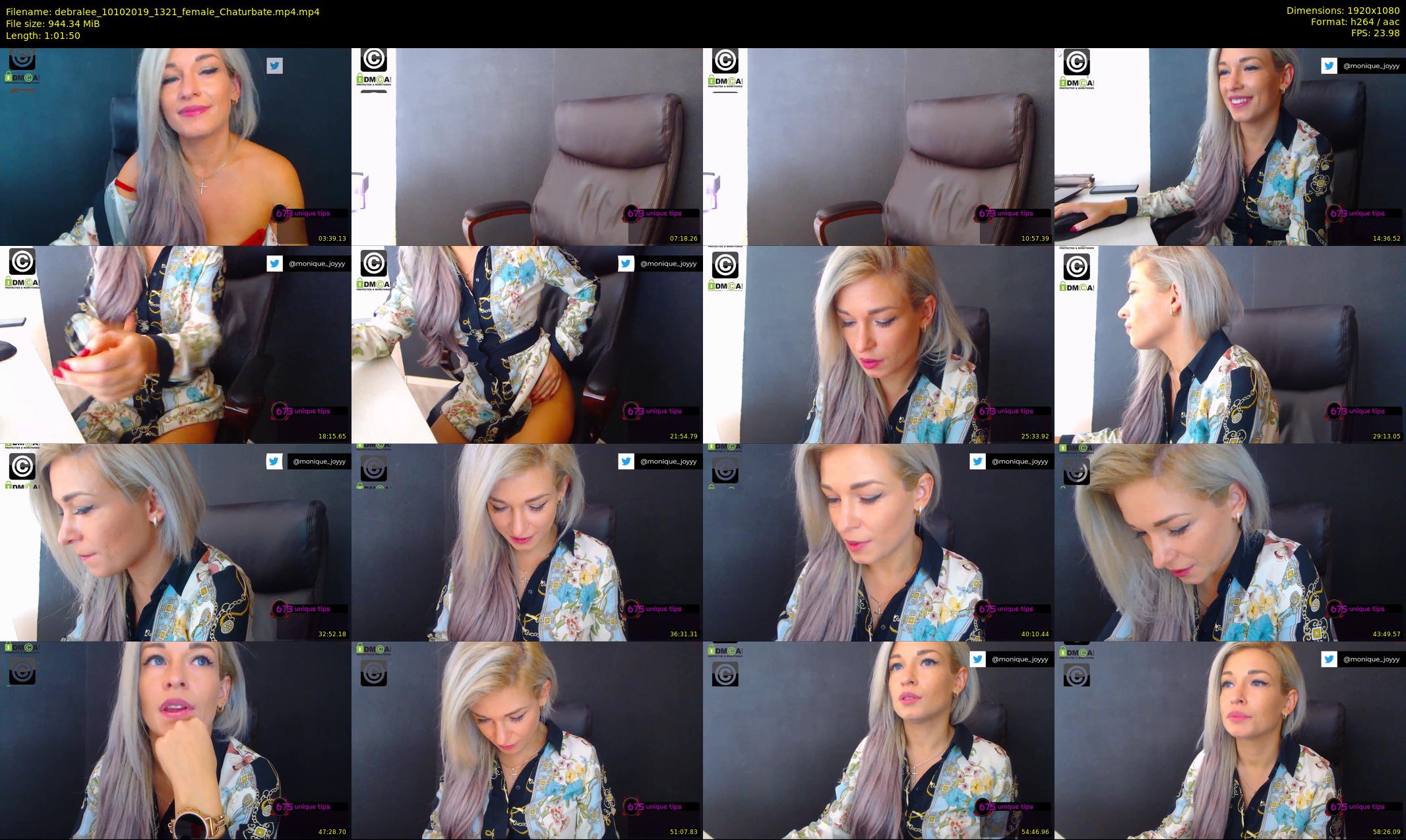 debralee — 62 minute Chaturbate female cam show recording, 1080p, Oct 10, 2019