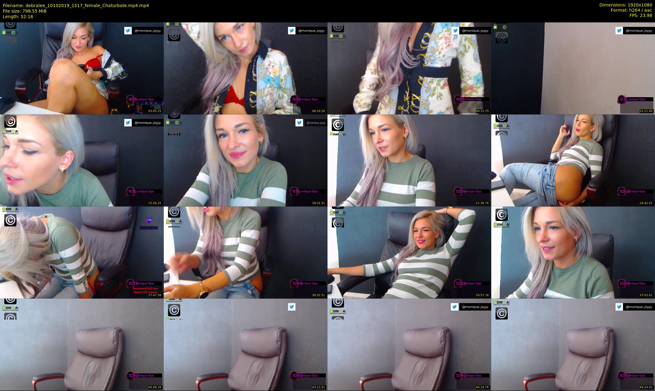 debralee — 53 minute Chaturbate female cam show recording, 1080p, Oct 10, 2019