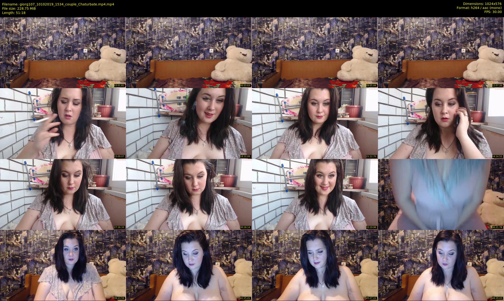 giorg107 — 52 minute Chaturbate couple cam show recording, 480p, Oct 10, 2019