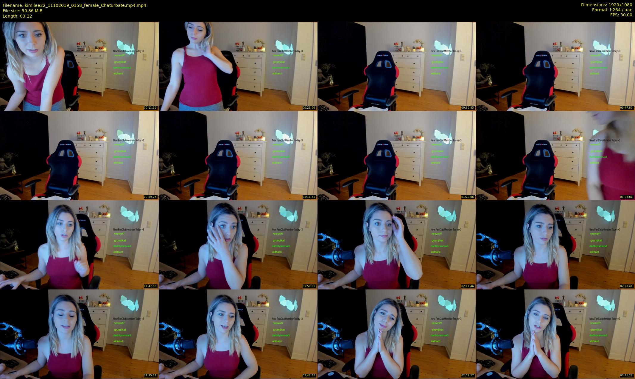 kimilee22 — 4 minute Chaturbate female cam show recording, 1080p, Oct 11, 2019