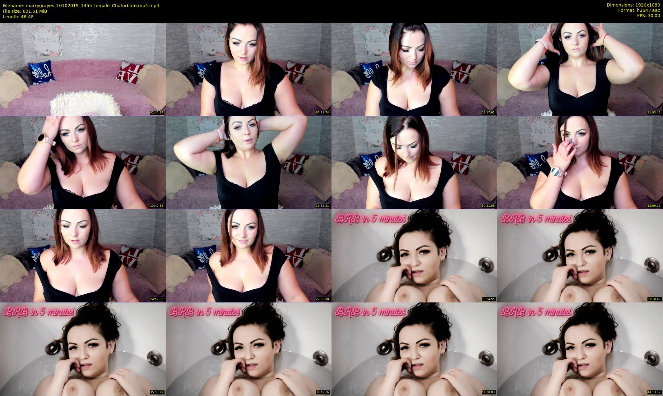 marrygrayes — 47 minute Chaturbate female cam show recording, 1080p, Oct 10, 2019