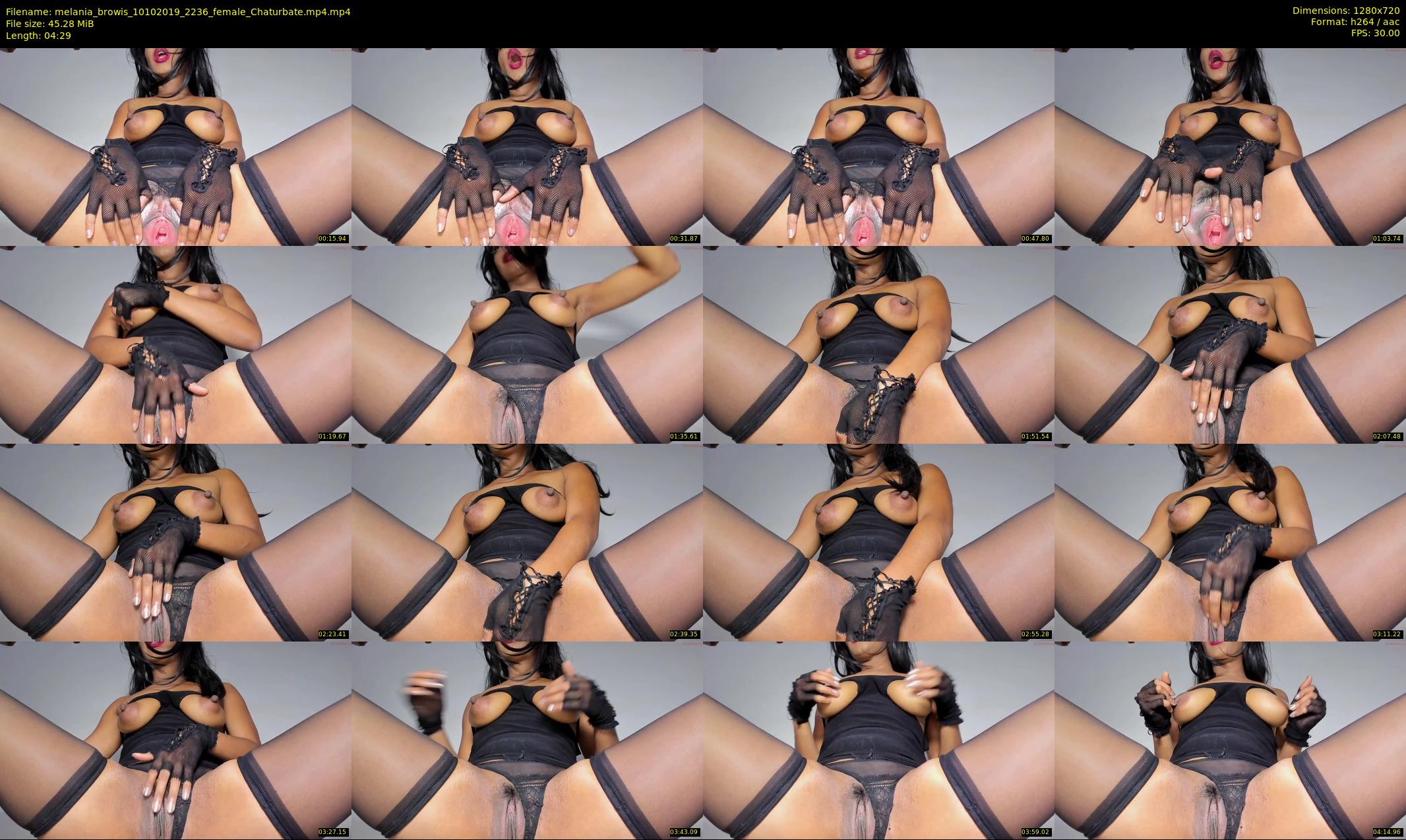 melania_browis — 5 minute Chaturbate female cam show recording, 720p, Oct 10, 2019