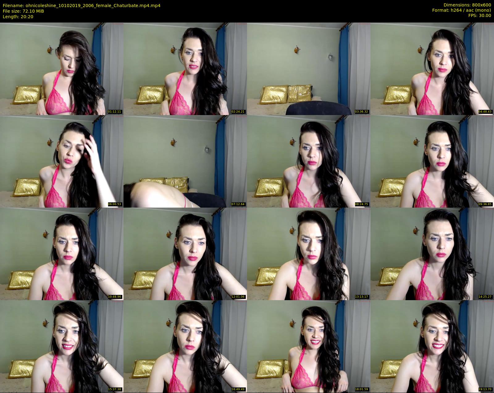 ohnicoleshine — 21 minute Chaturbate female cam show recording, 480p, Oct 10, 2019