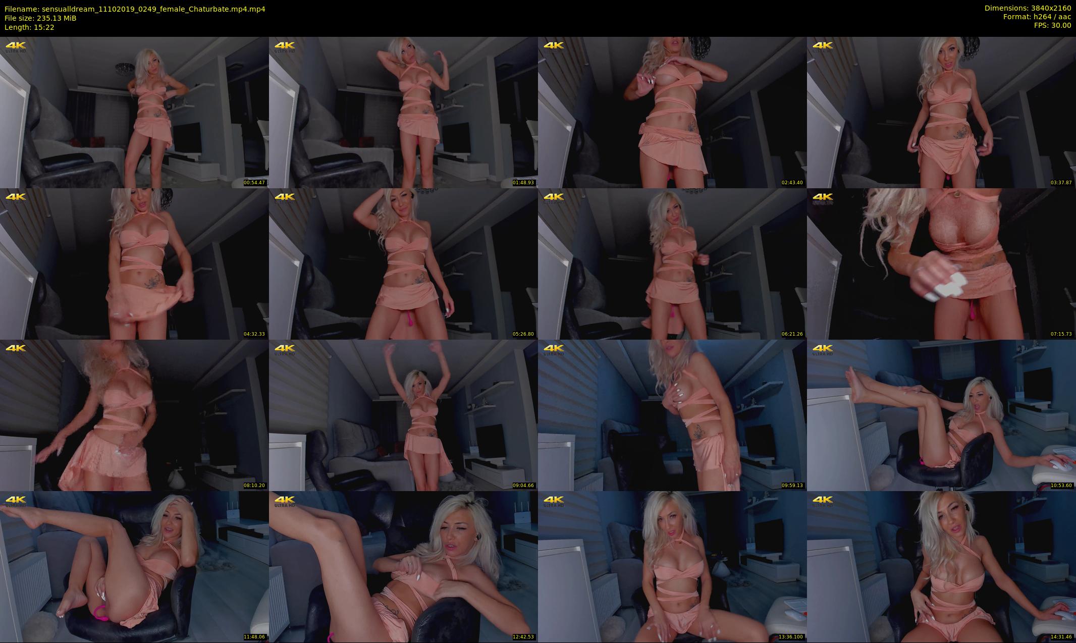 sensualldream — 16 minute Chaturbate female cam show recording, 4K, Oct 11, 2019
