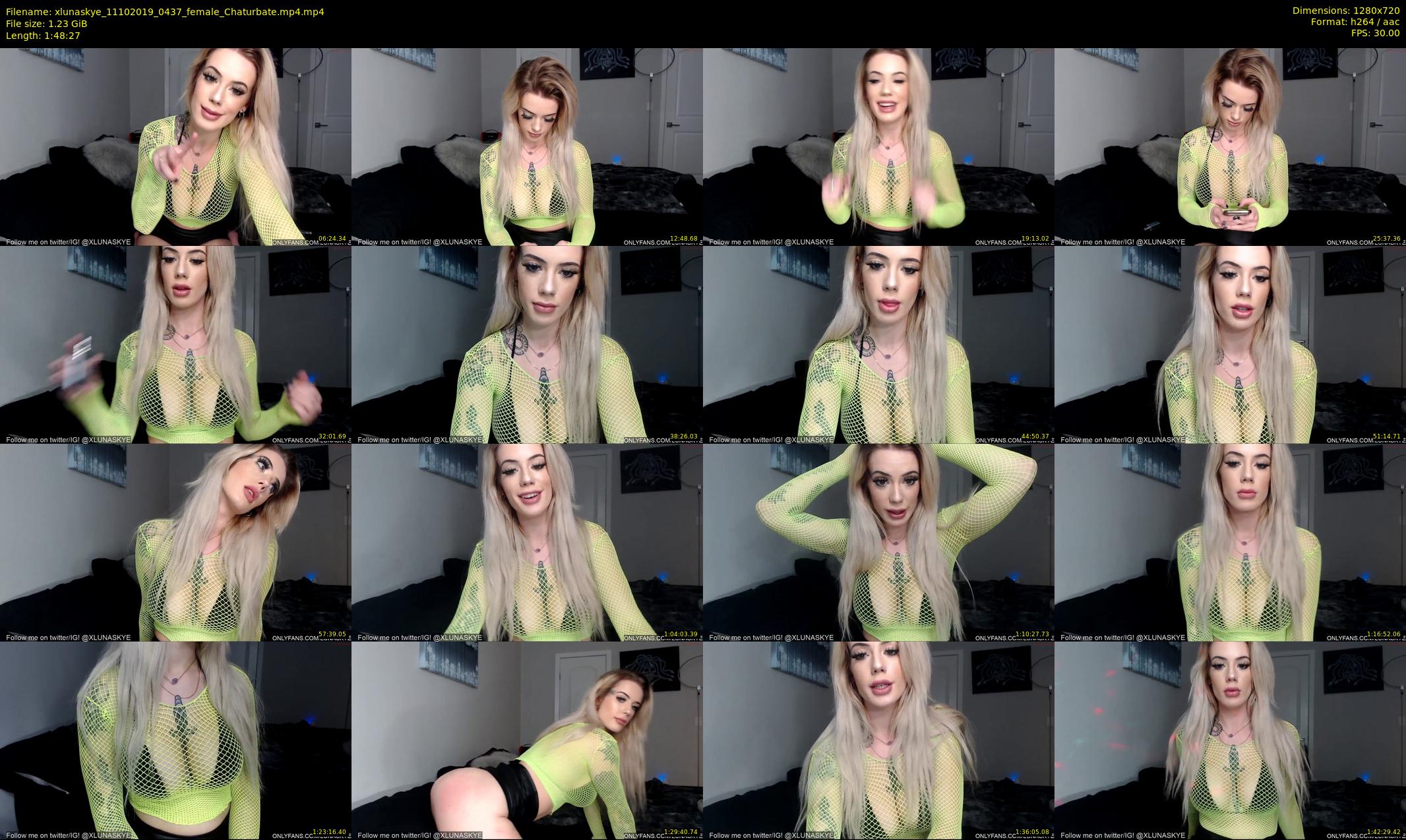xlunaskye — 109 minute Chaturbate female cam show recording, 720p, Oct 11, 2019
