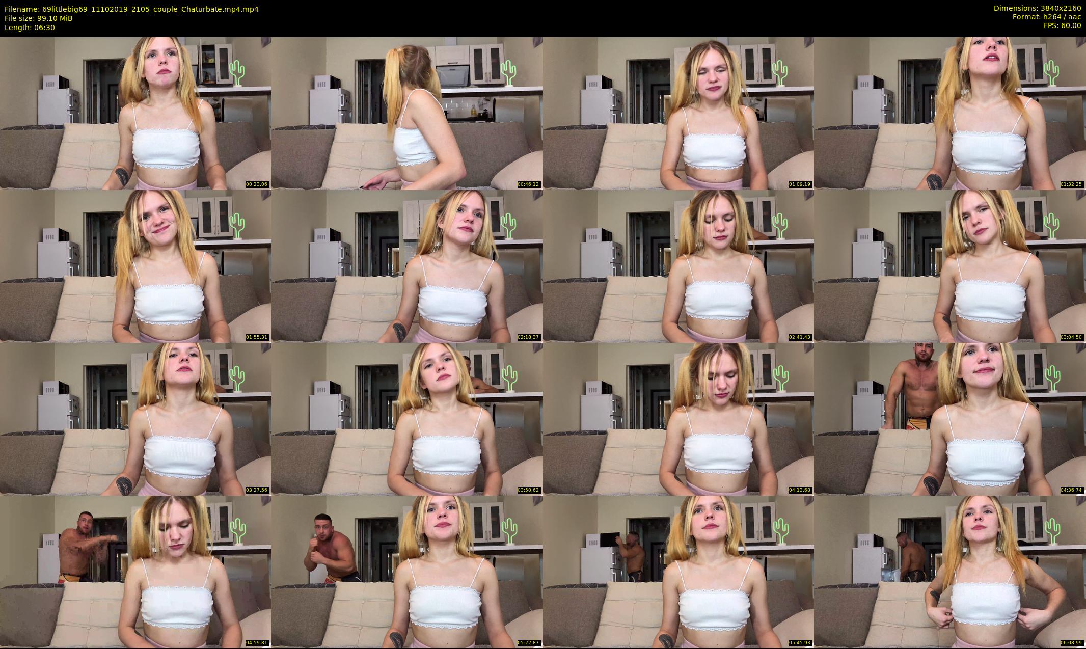 69littlebig69 — 7 minute Chaturbate couple cam show recording, 4K, Oct 11, 2019