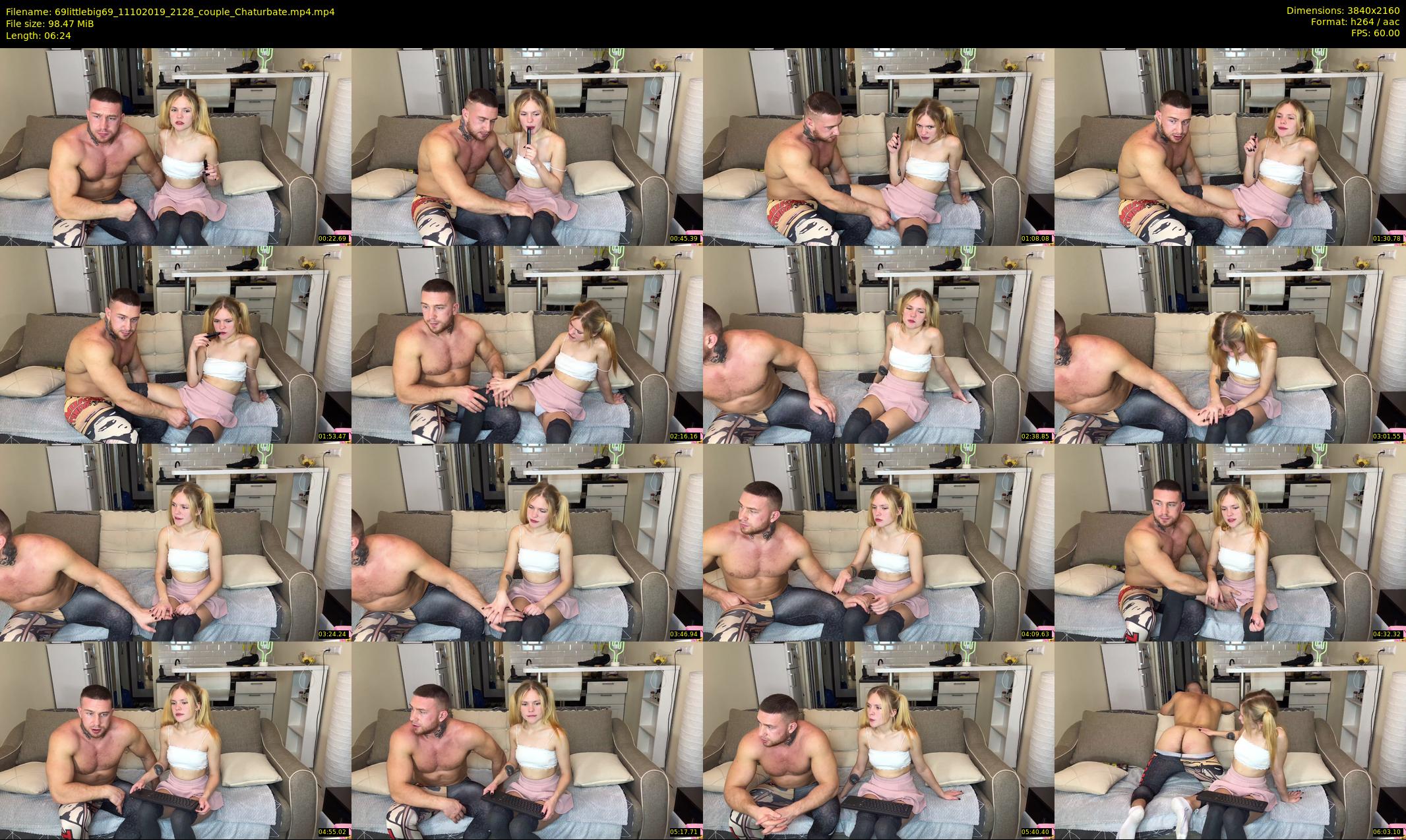 69littlebig69 — 7 minute Chaturbate couple cam show recording, 4K, Oct 11, 2019