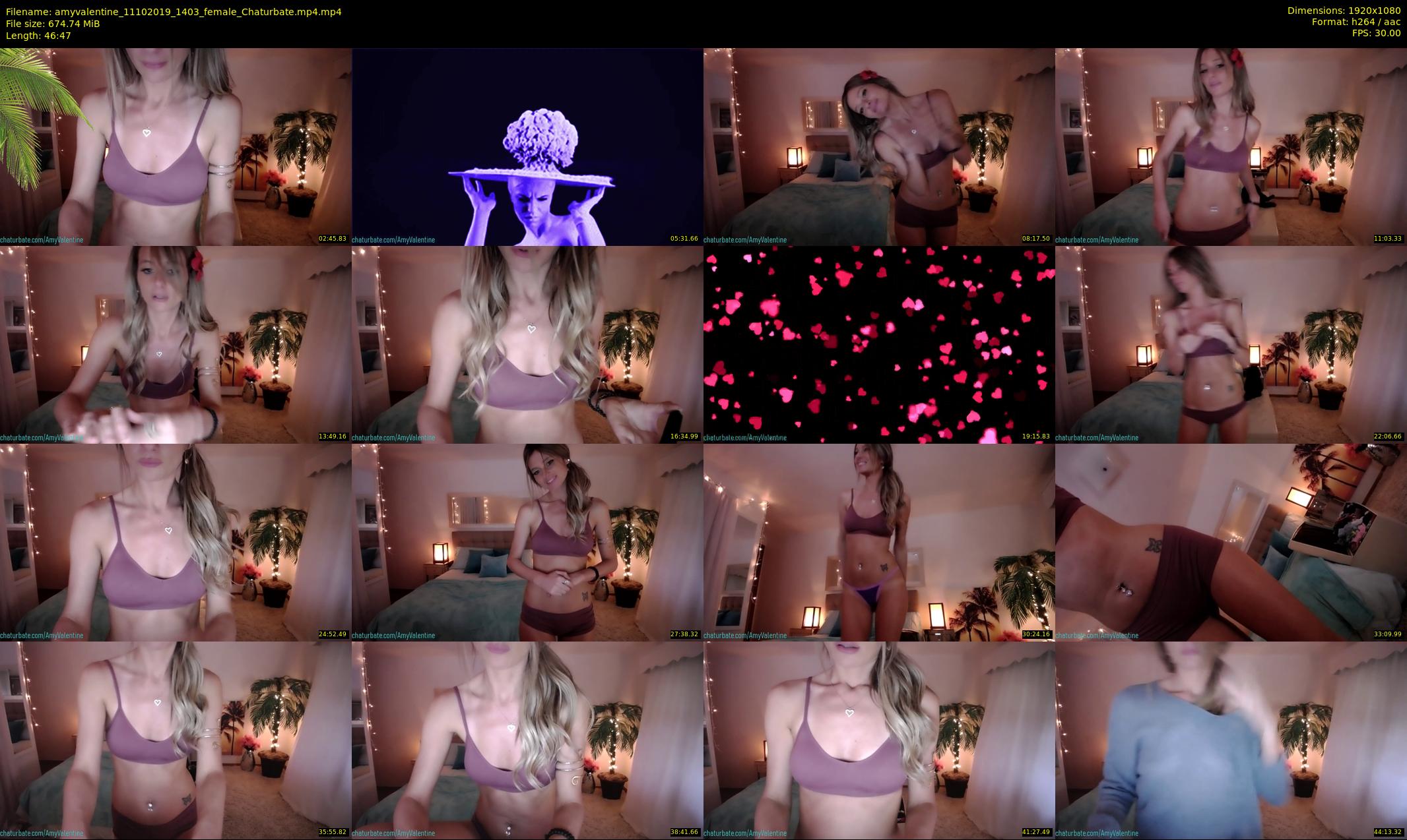amyvalentine — 47 minute Chaturbate female cam show recording, 1080p, Oct 11, 2019