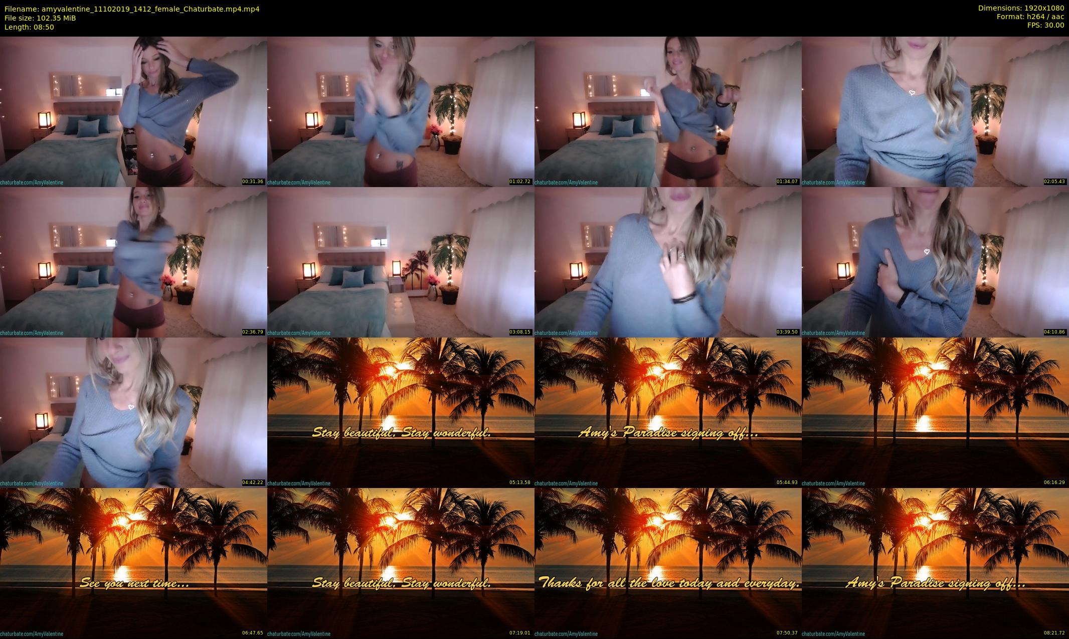 amyvalentine — 9 minute Chaturbate female cam show recording, 1080p, Oct 11, 2019