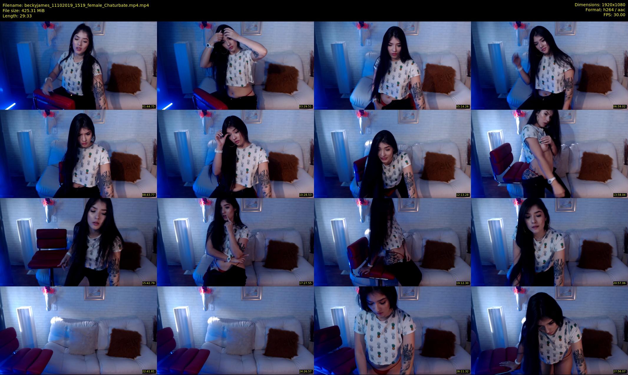 beckyjames — 30 minute Chaturbate female cam show recording, 1080p, Oct 11, 2019