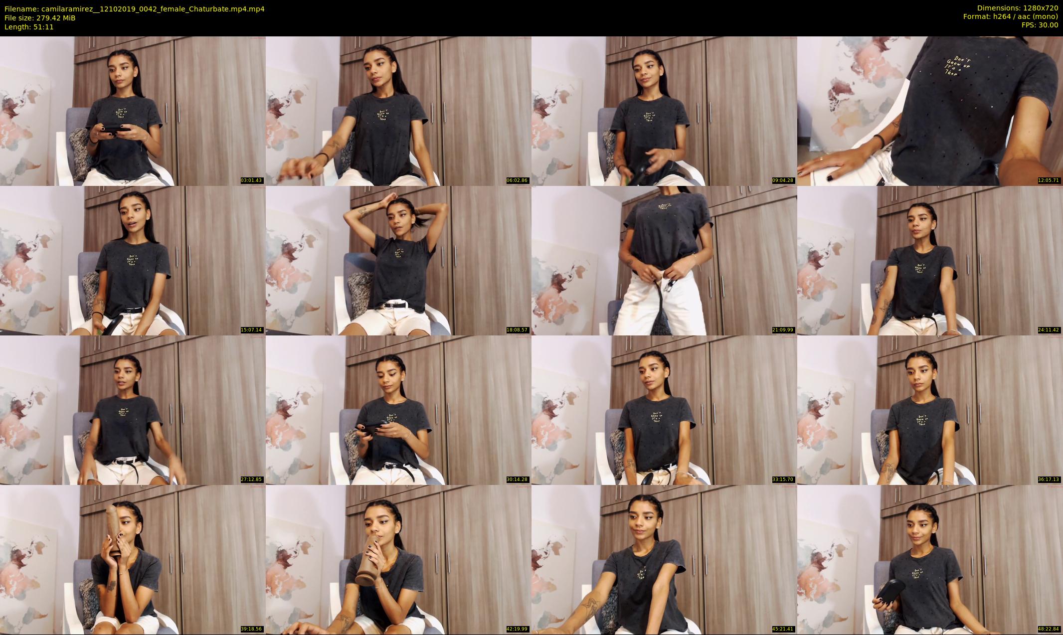 camilaramirez_ — 52 minute Chaturbate female cam show recording, 720p, Oct 12, 2019