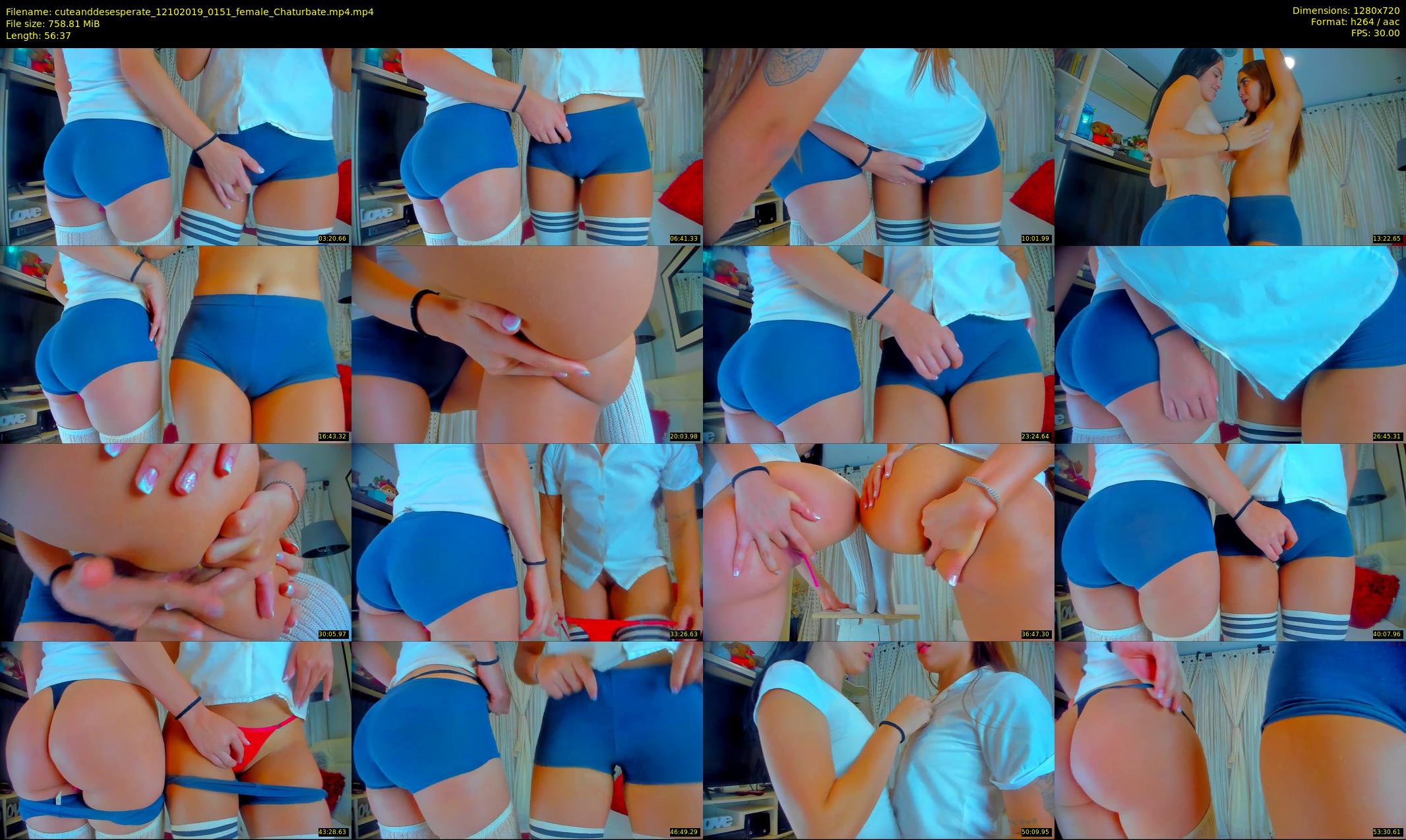 cuteanddesesperate — 57 minute Chaturbate female cam show recording, 720p, Oct 12, 2019