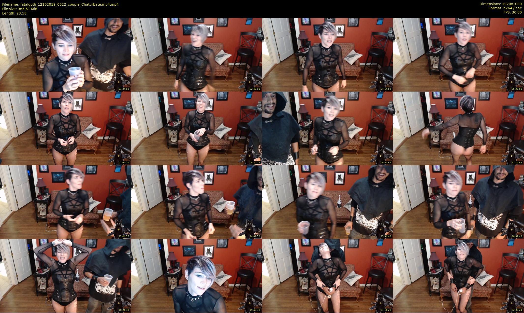 fatalgoth — 24 minute Chaturbate couple cam show recording, 1080p, Oct 12, 2019