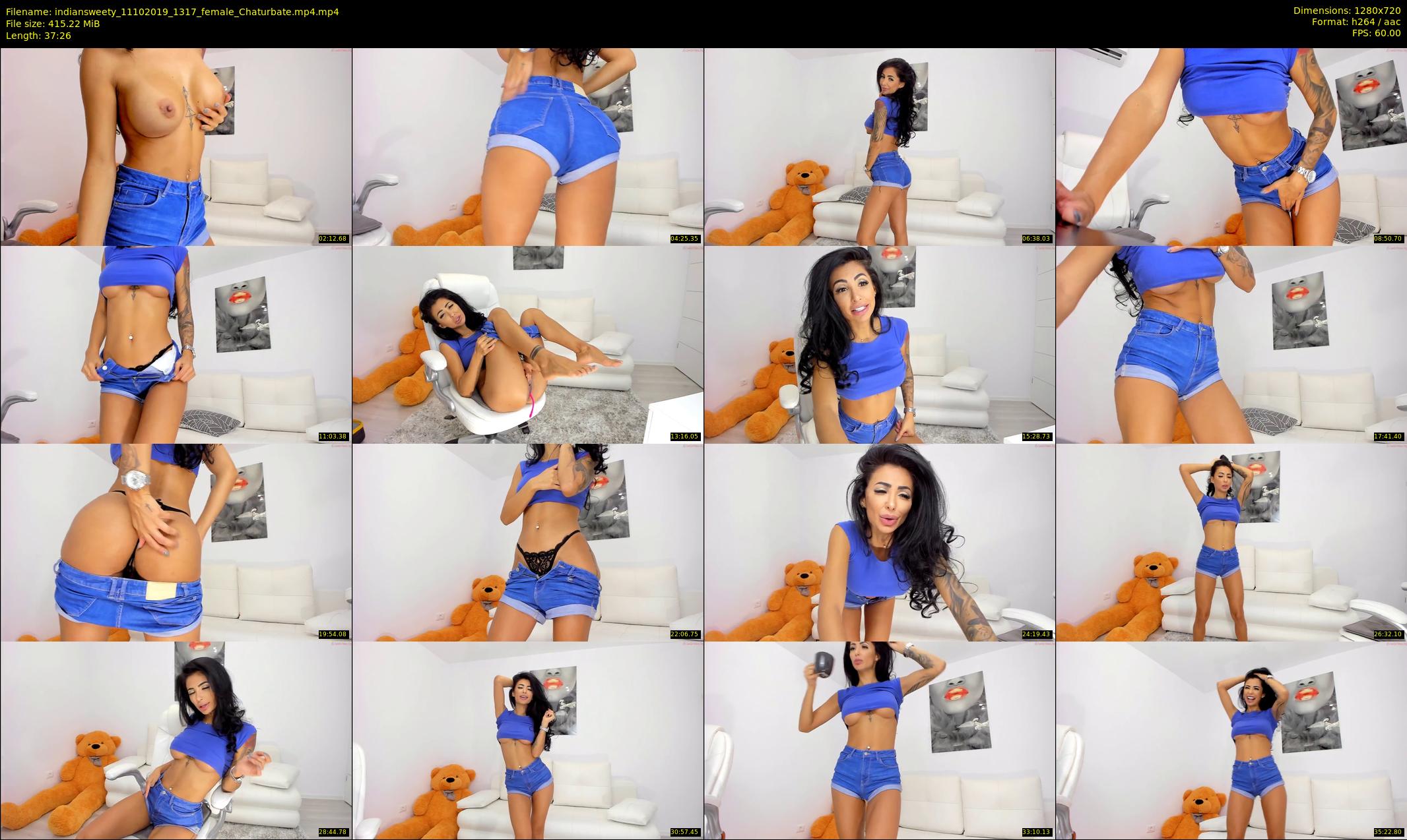 indiansweety — 38 minute Chaturbate female cam show recording, 720p, Oct 11, 2019