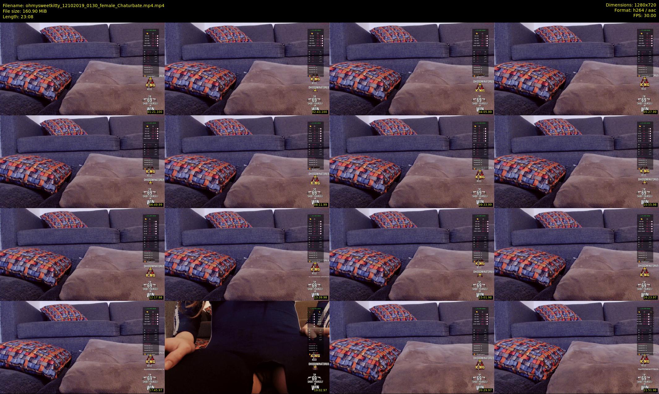 ohmysweetkitty — 24 minute Chaturbate female cam show recording, 720p, Oct 12, 2019