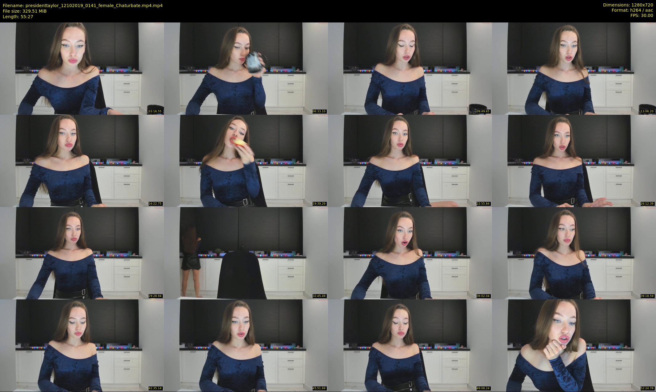 presidenttaylor — 56 minute Chaturbate female cam show recording, 720p, Oct 12, 2019