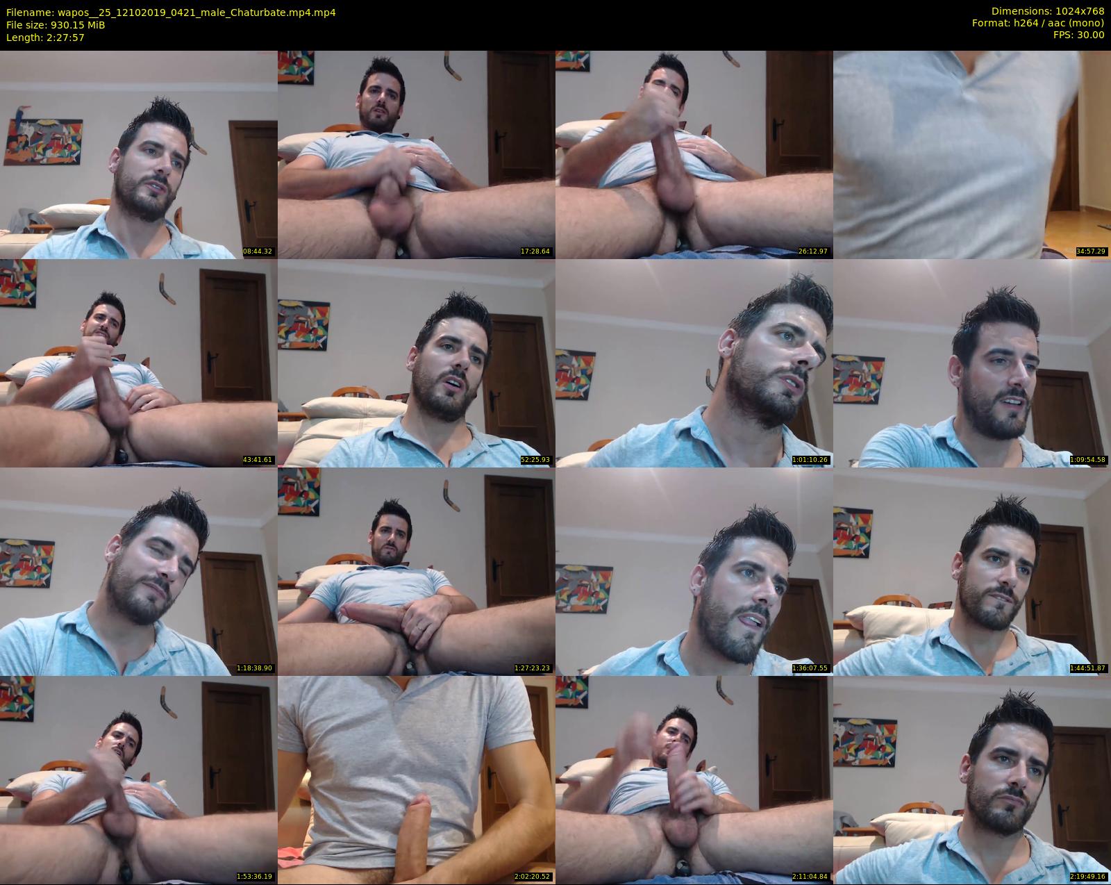 wapos__25 — 148 minute Chaturbate male cam show recording, 720p, Oct 12, 2019