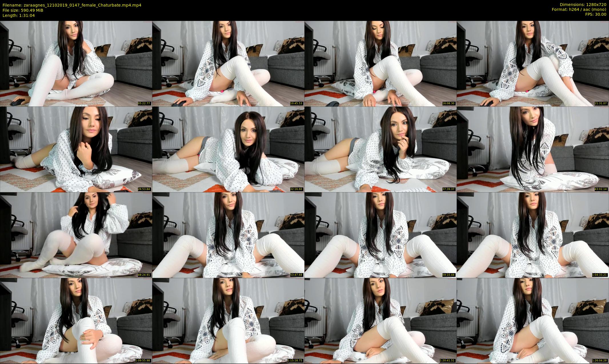 zaraagnes — 92 minute Chaturbate female cam show recording, 720p, Oct 12, 2019