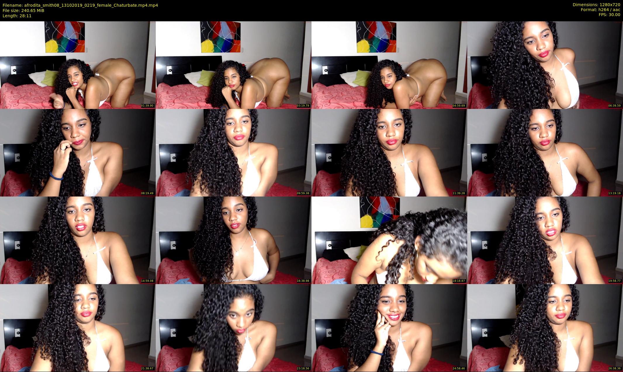 afrodita_smith08 — 29 minute Chaturbate female cam show recording, 720p, Oct 13, 2019