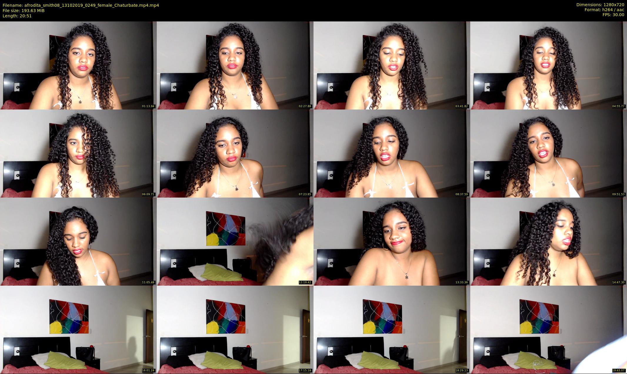 afrodita_smith08 — 21 minute Chaturbate female cam show recording, 720p, Oct 13, 2019