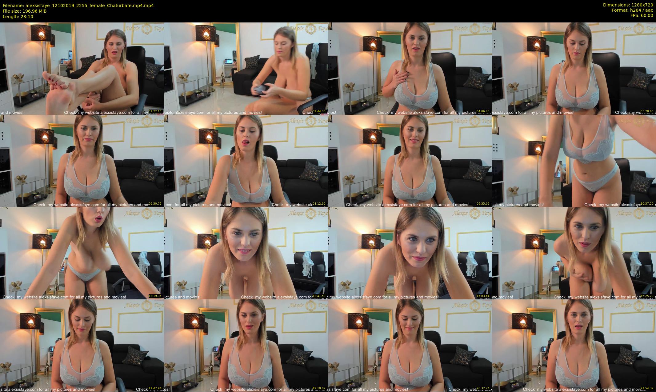 alexsisfaye — 24 minute Chaturbate female cam show recording, 720p, Oct 12, 2019