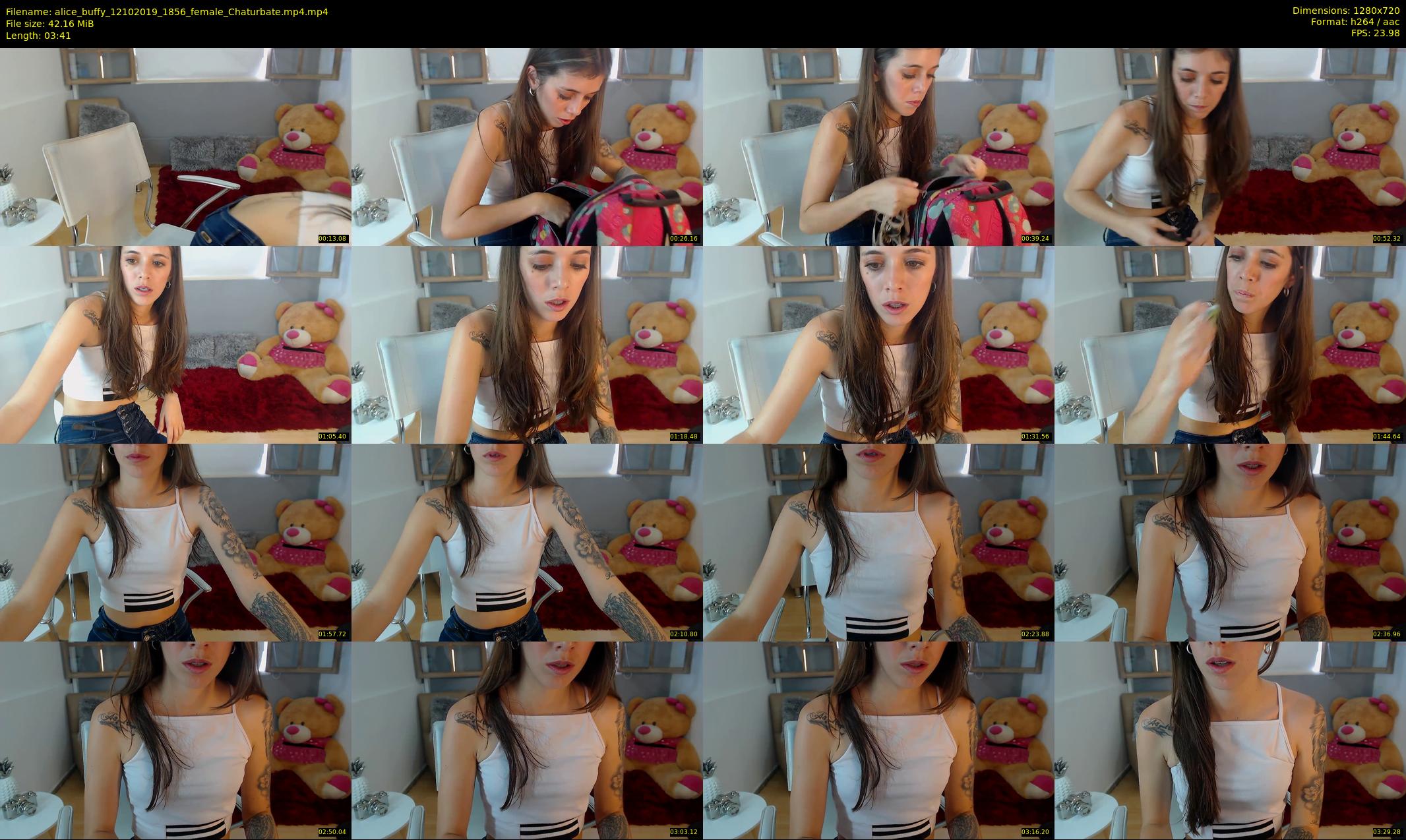 alice_buffy — 4 minute Chaturbate female cam show recording, 720p, Oct 12, 2019
