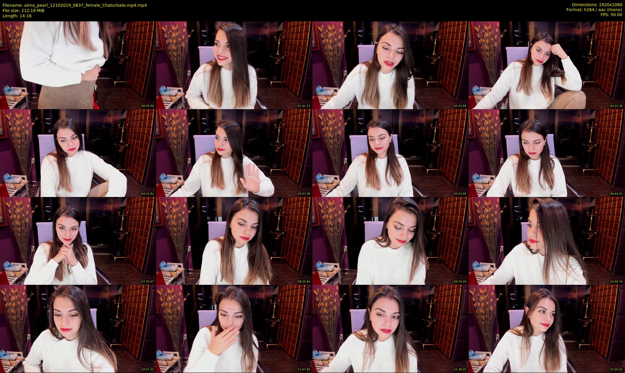 alma_pearl — 15 minute Chaturbate female cam show recording, 1080p, Oct 12, 2019