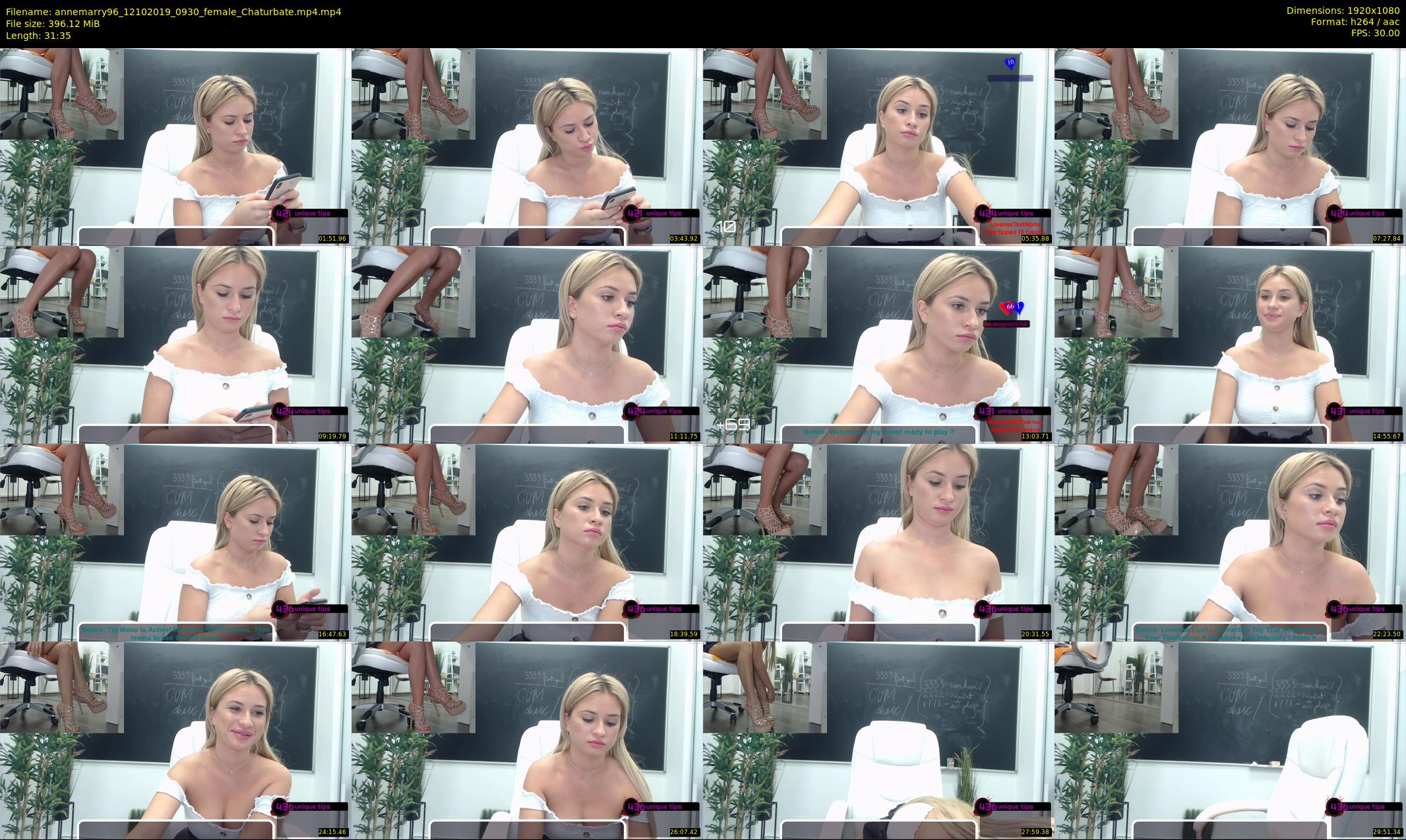 annemarry96 — 32 minute Chaturbate female cam show recording, 1080p, Oct 12, 2019