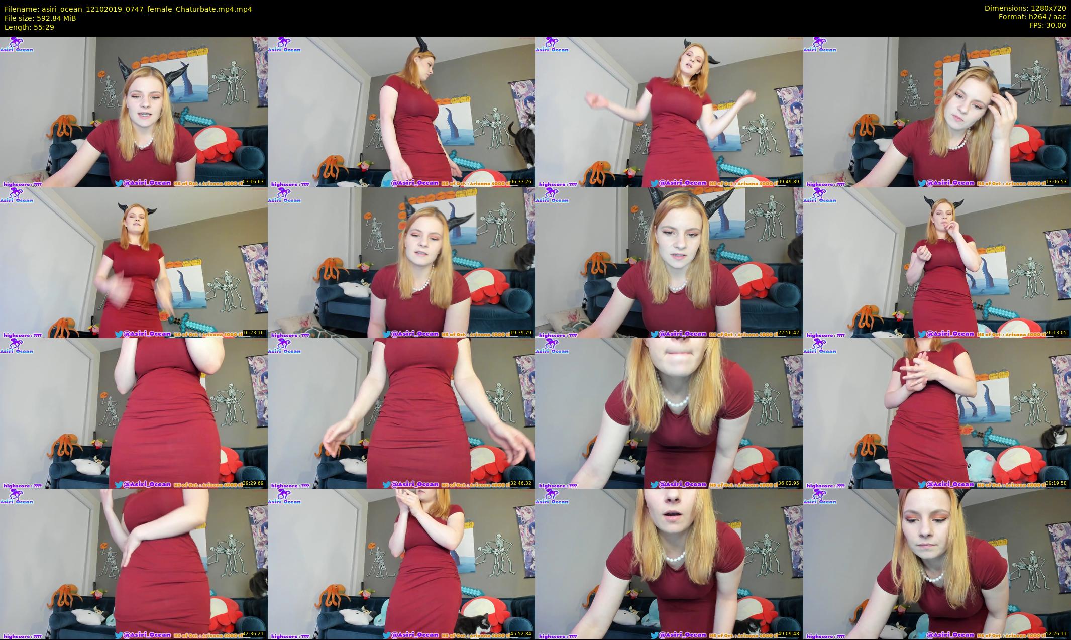 asiri_ocean — 56 minute Chaturbate female cam show recording, 720p, Oct 12, 2019