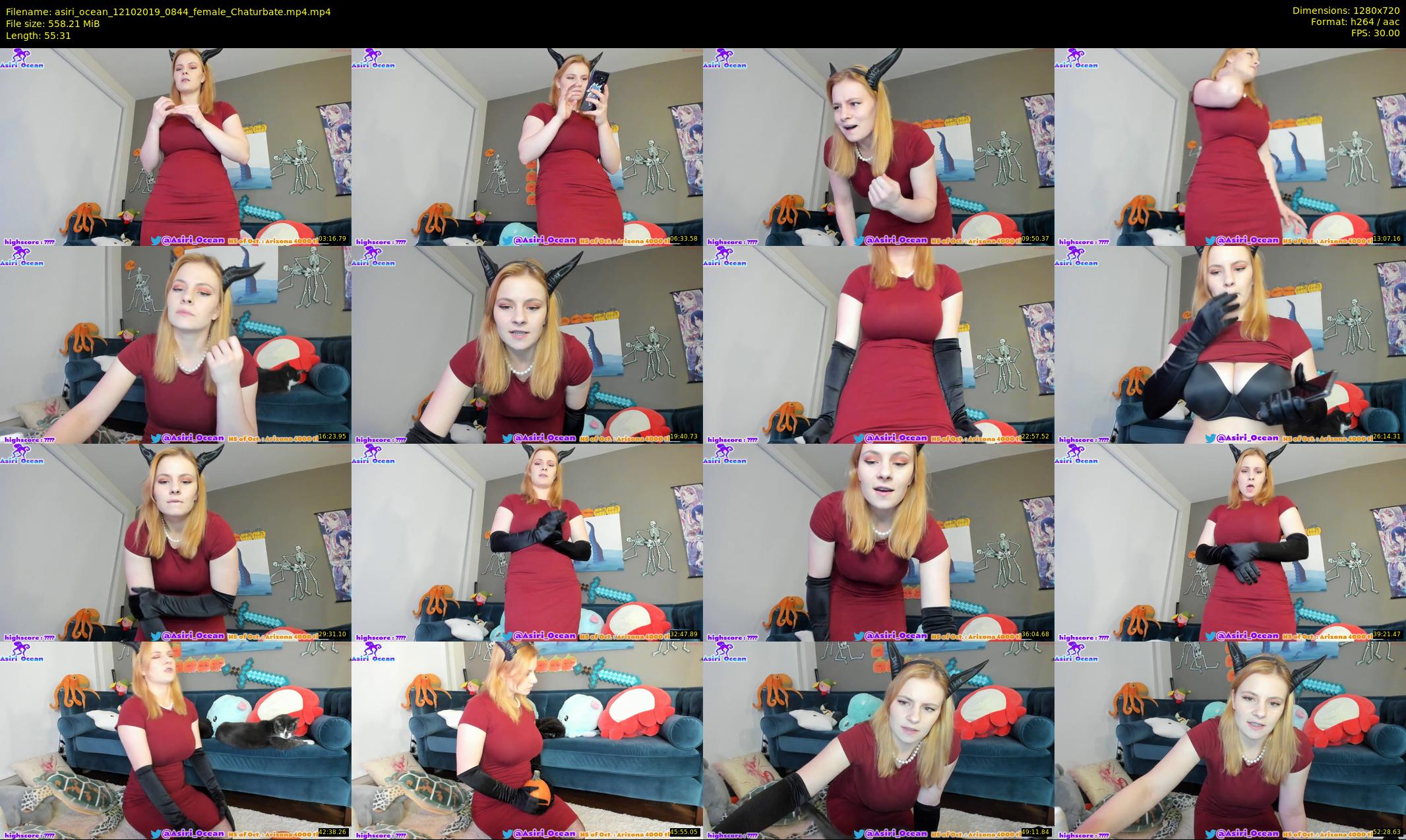 asiri_ocean — 56 minute Chaturbate female cam show recording, 720p, Oct 12, 2019