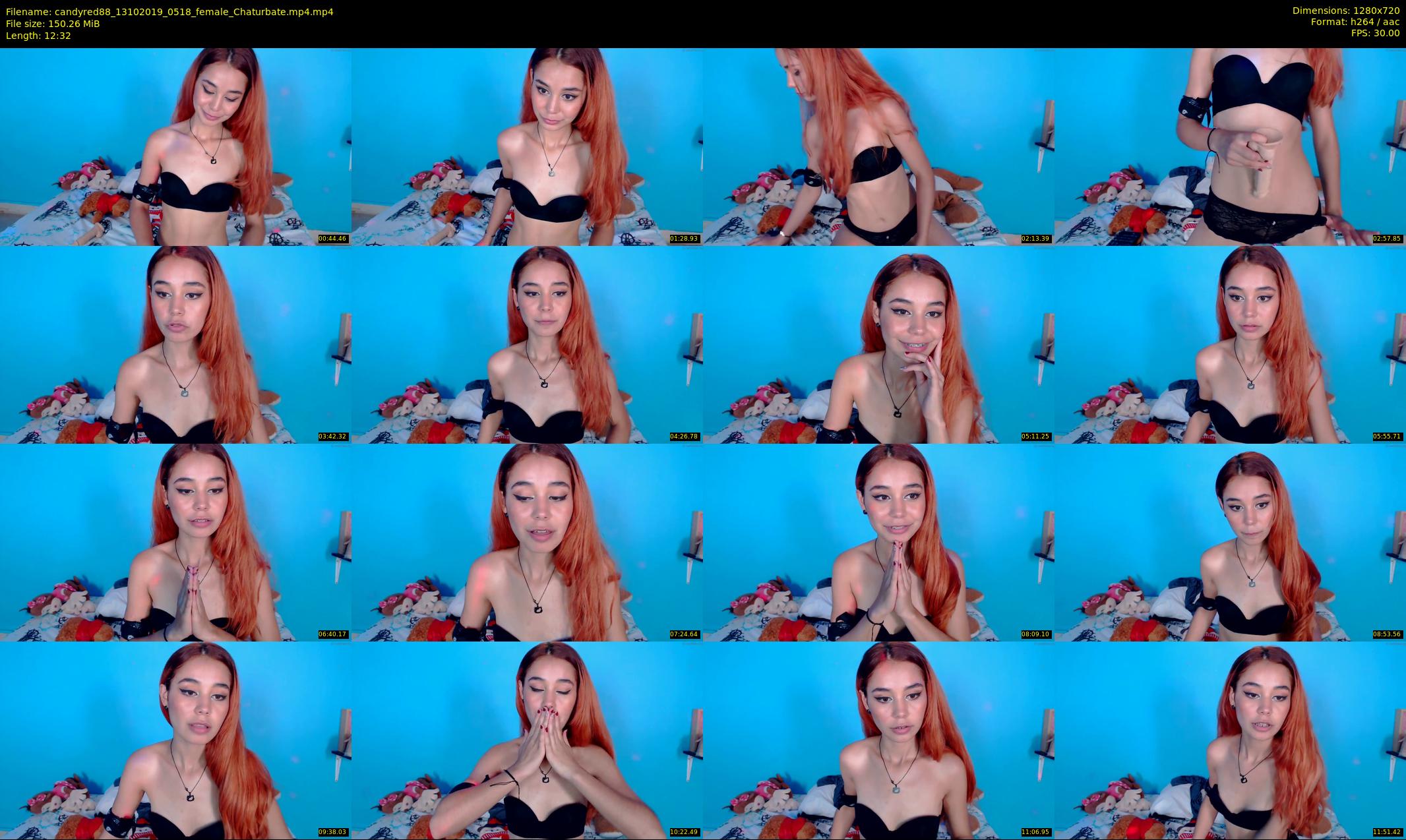 candyred88 — 13 minute Chaturbate female cam show recording, 720p, Oct 13, 2019