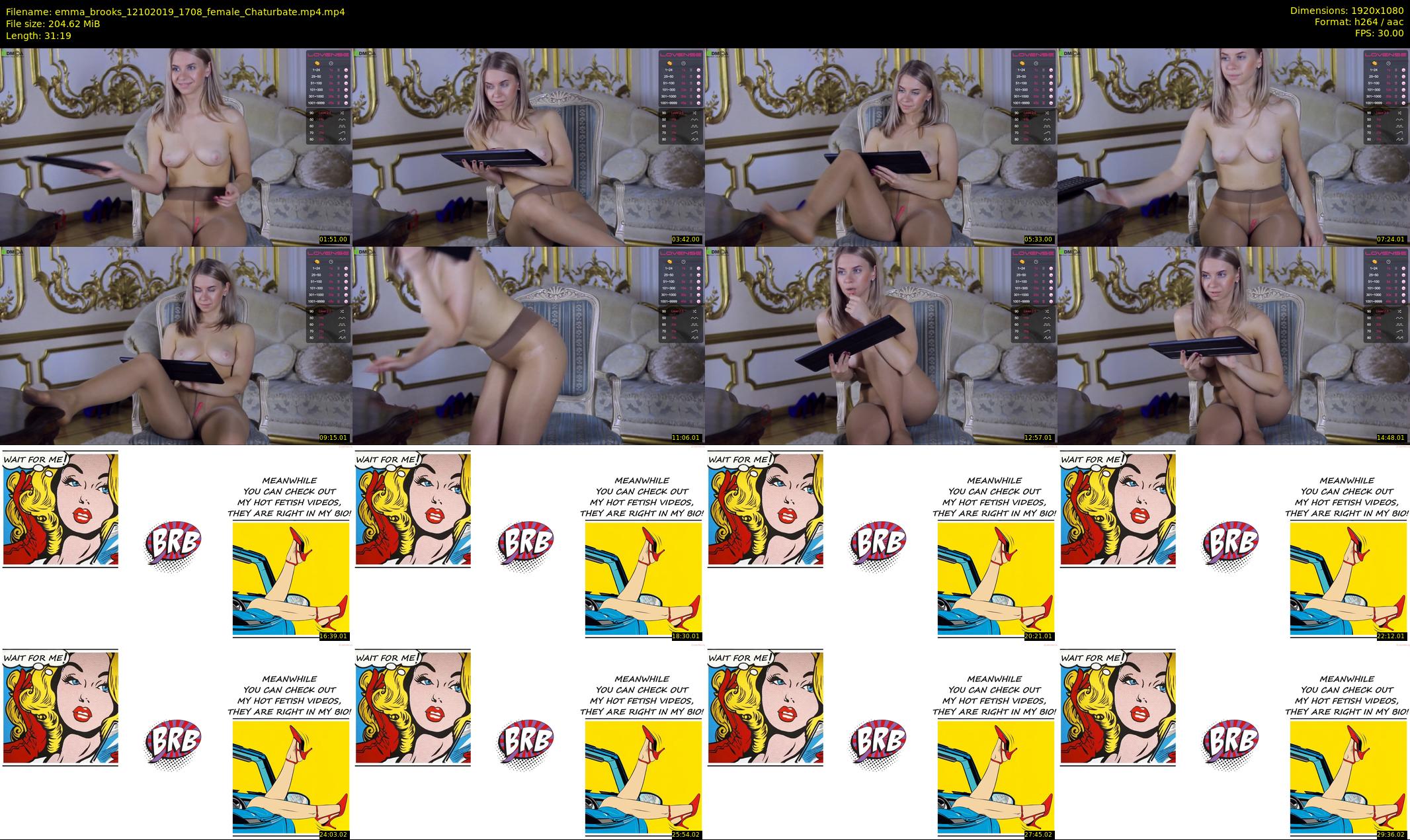 emma_brooks — 32 minute Chaturbate female cam show recording, 1080p, Oct 12, 2019