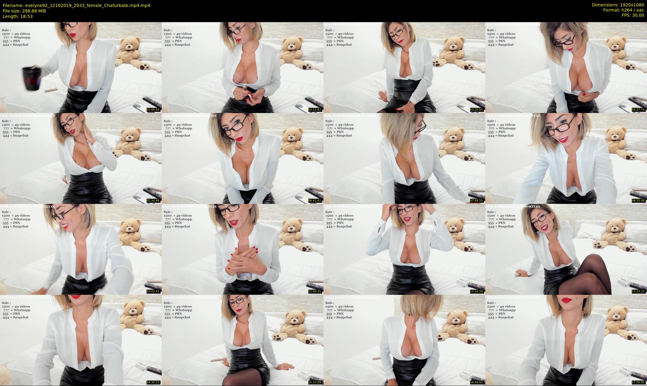evelyne92 — 19 minute Chaturbate female cam show recording, 1080p, Oct 12, 2019