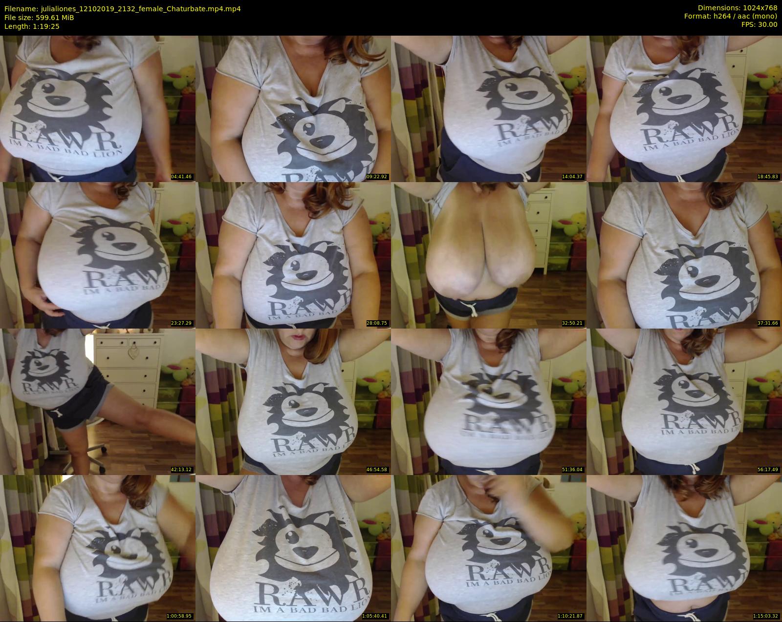 julialiones — 80 minute Chaturbate female cam show recording, 720p, Oct 12, 2019