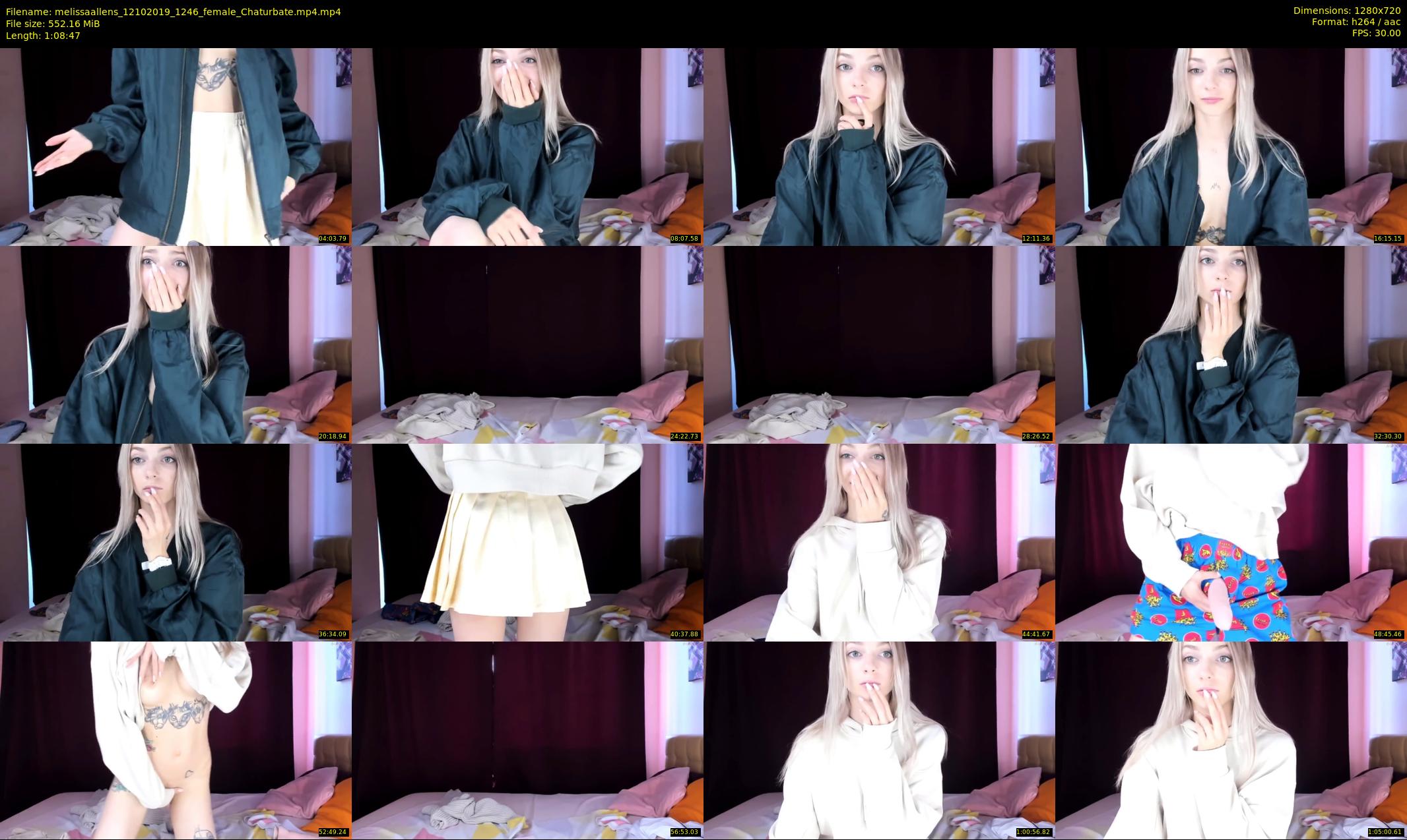 melissaallens — 69 minute Chaturbate female cam show recording, 720p, Oct 12, 2019