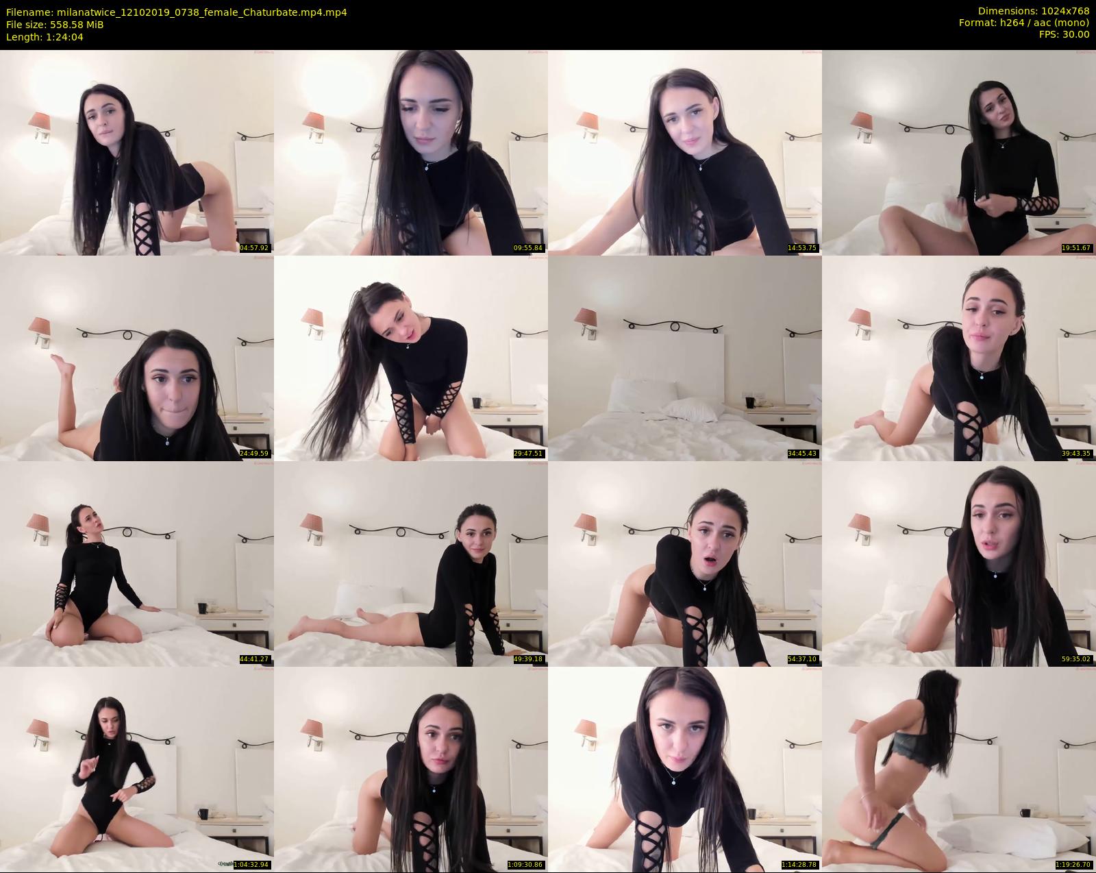 milanatwice — 85 minute Chaturbate female cam show recording, 720p, Oct 12, 2019