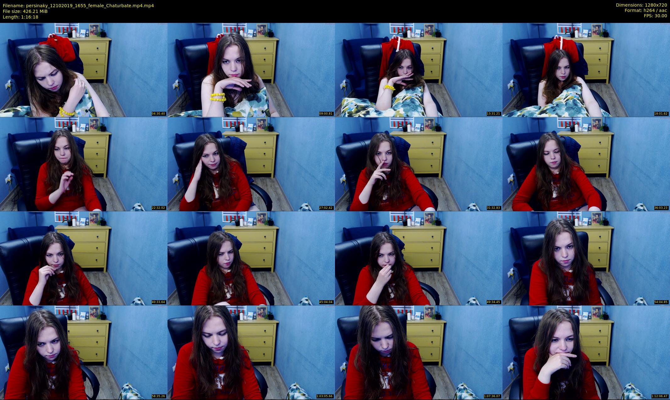 persinaky — 77 minute Chaturbate female cam show recording, 720p, Oct 12, 2019