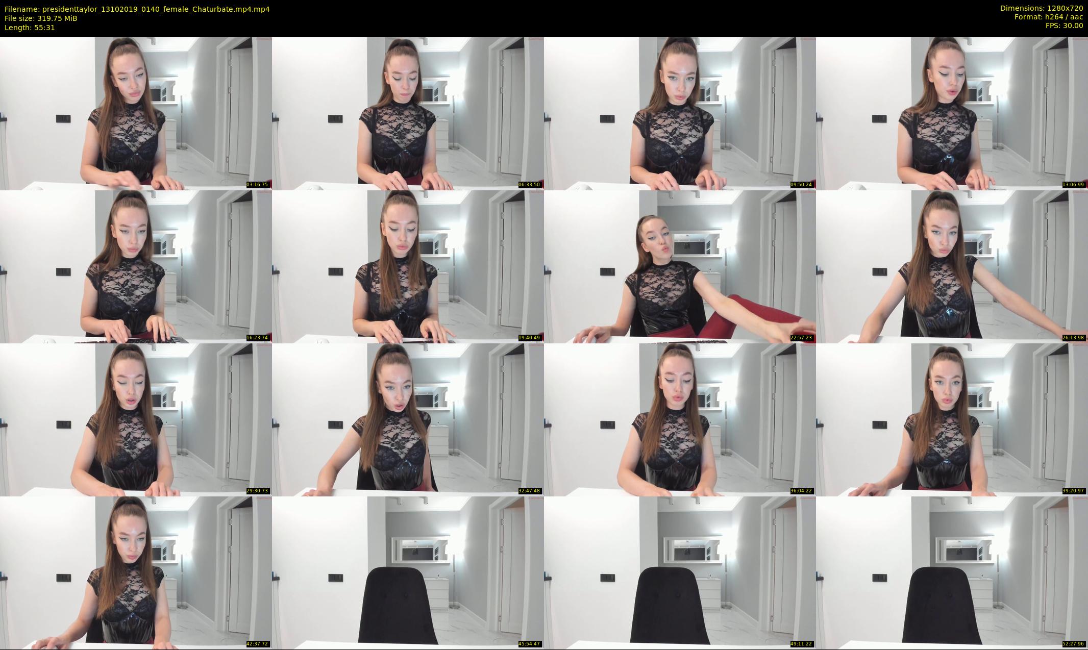 presidenttaylor — 56 minute Chaturbate female cam show recording, 720p, Oct 13, 2019