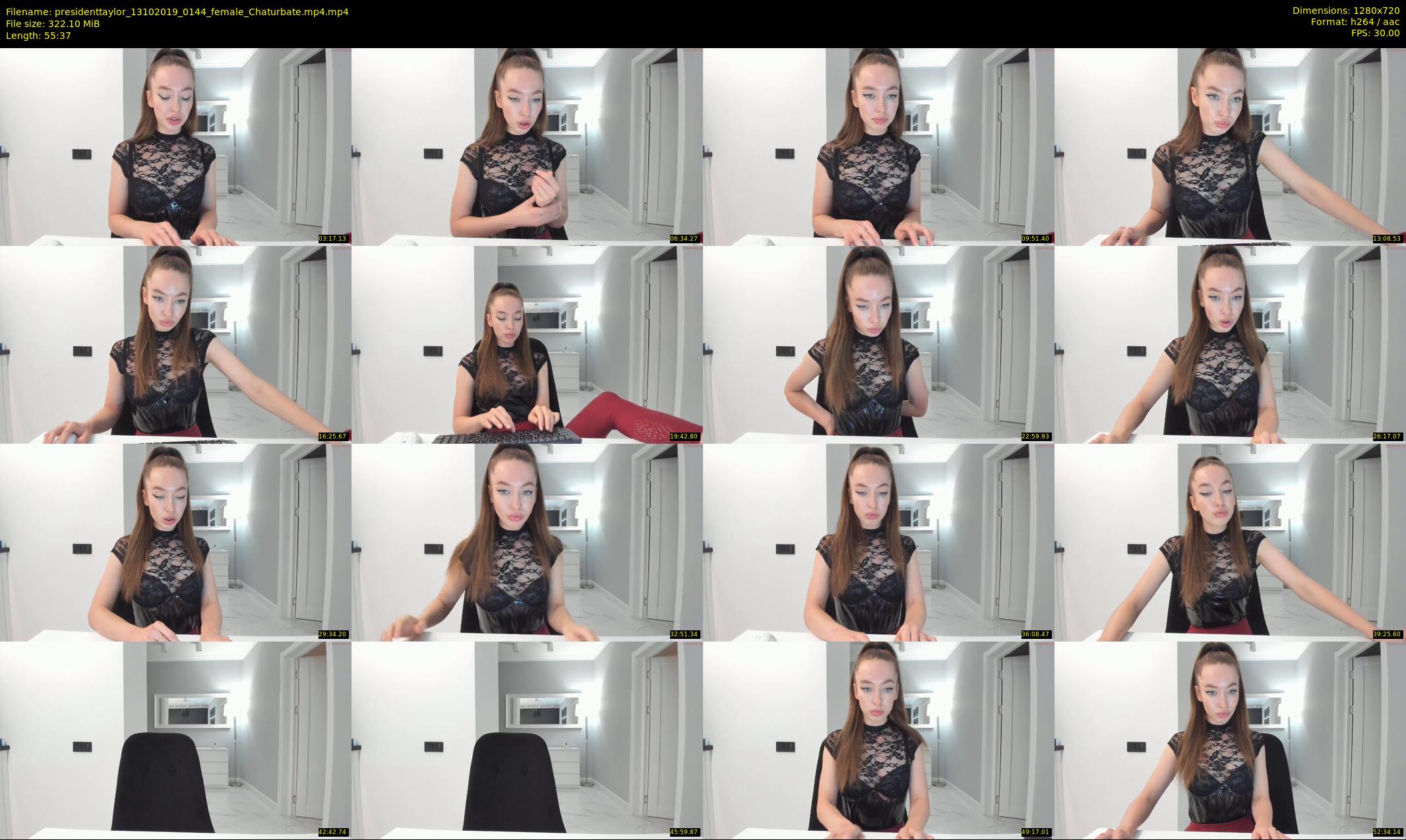 presidenttaylor — 56 minute Chaturbate female cam show recording, 720p, Oct 13, 2019