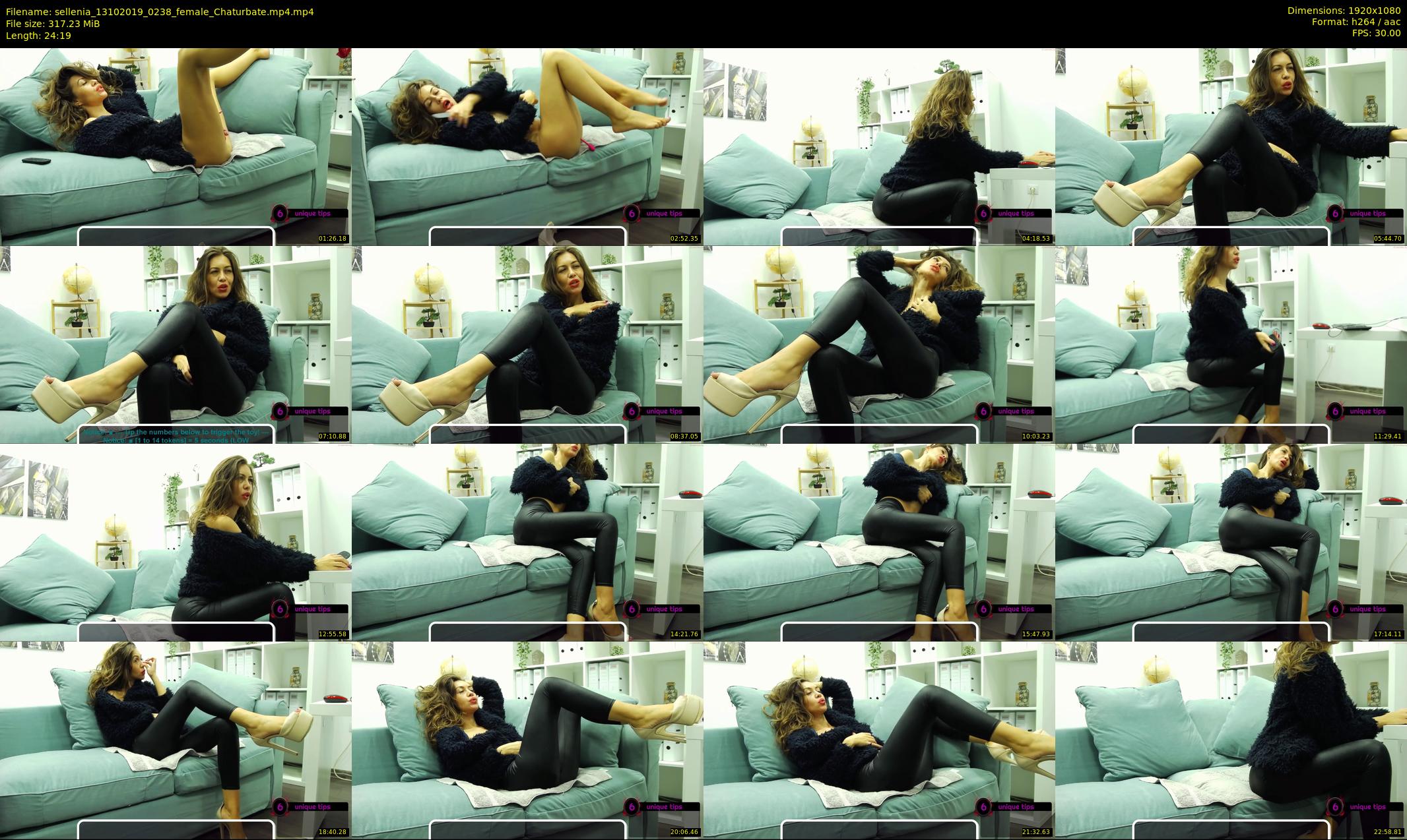 sellenia — 25 minute Chaturbate female cam show recording, 1080p, Oct 13, 2019