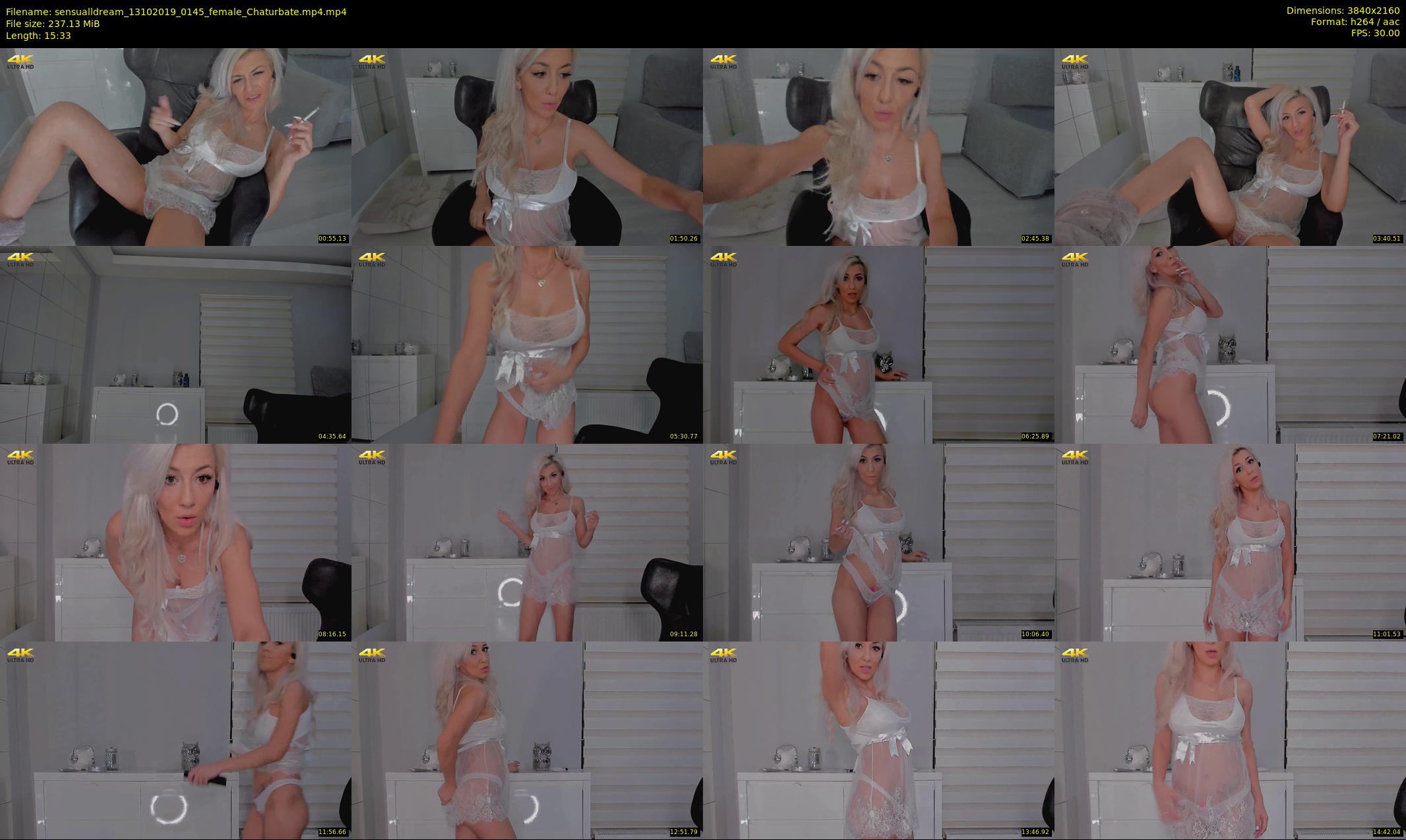 sensualldream — 16 minute Chaturbate female cam show recording, 4K, Oct 13, 2019