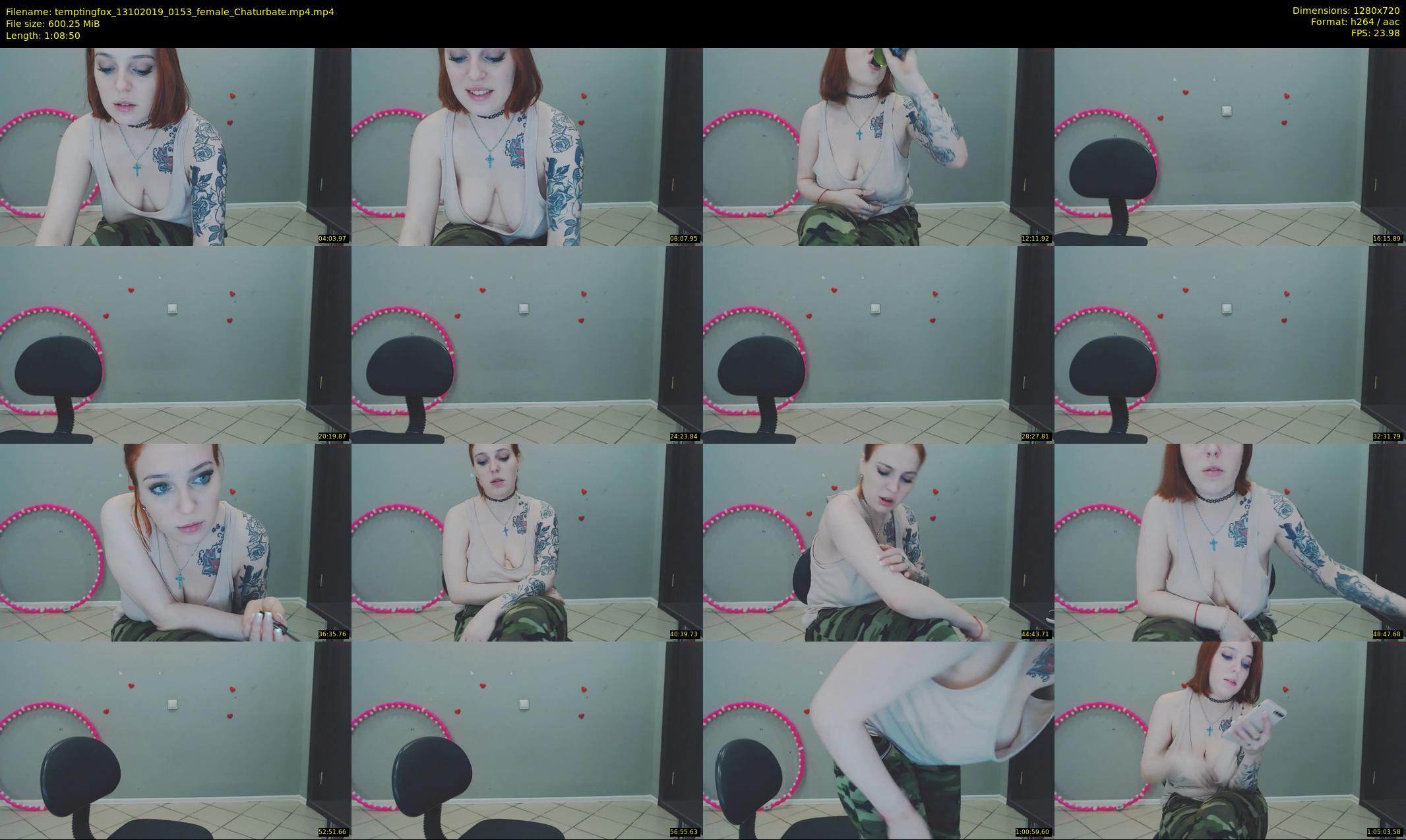 temptingfox — 69 minute Chaturbate female cam show recording, 720p, Oct 13, 2019
