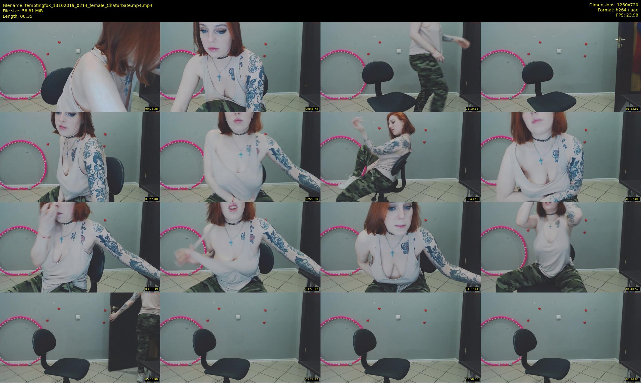 temptingfox — 7 minute Chaturbate female cam show recording, 720p, Oct 13, 2019
