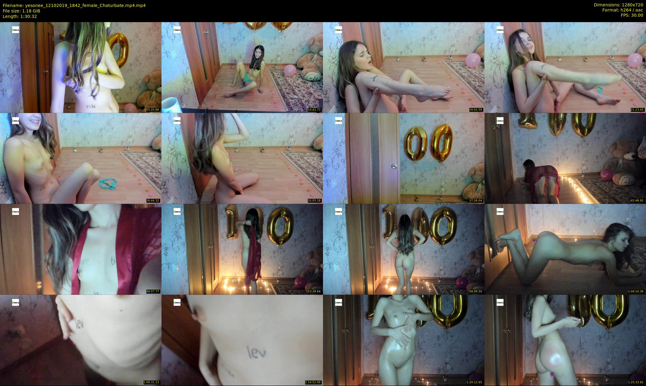 yesonee — 91 minute Chaturbate female cam show recording, 720p, Oct 12, 2019