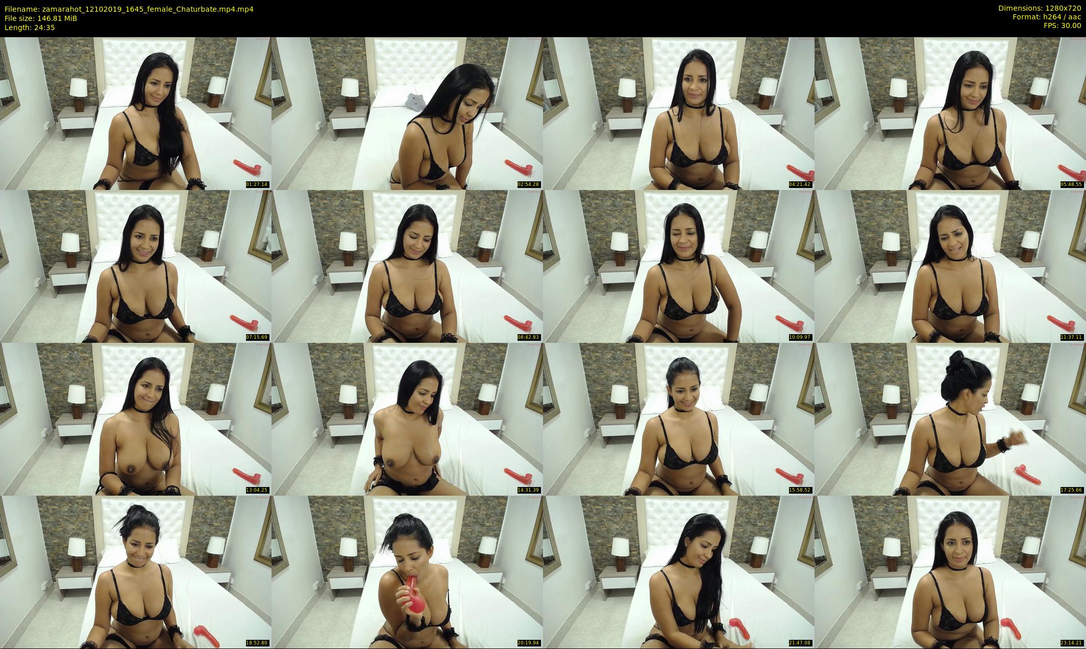 zamarahot — 25 minute Chaturbate female cam show recording, 720p, Oct 12, 2019