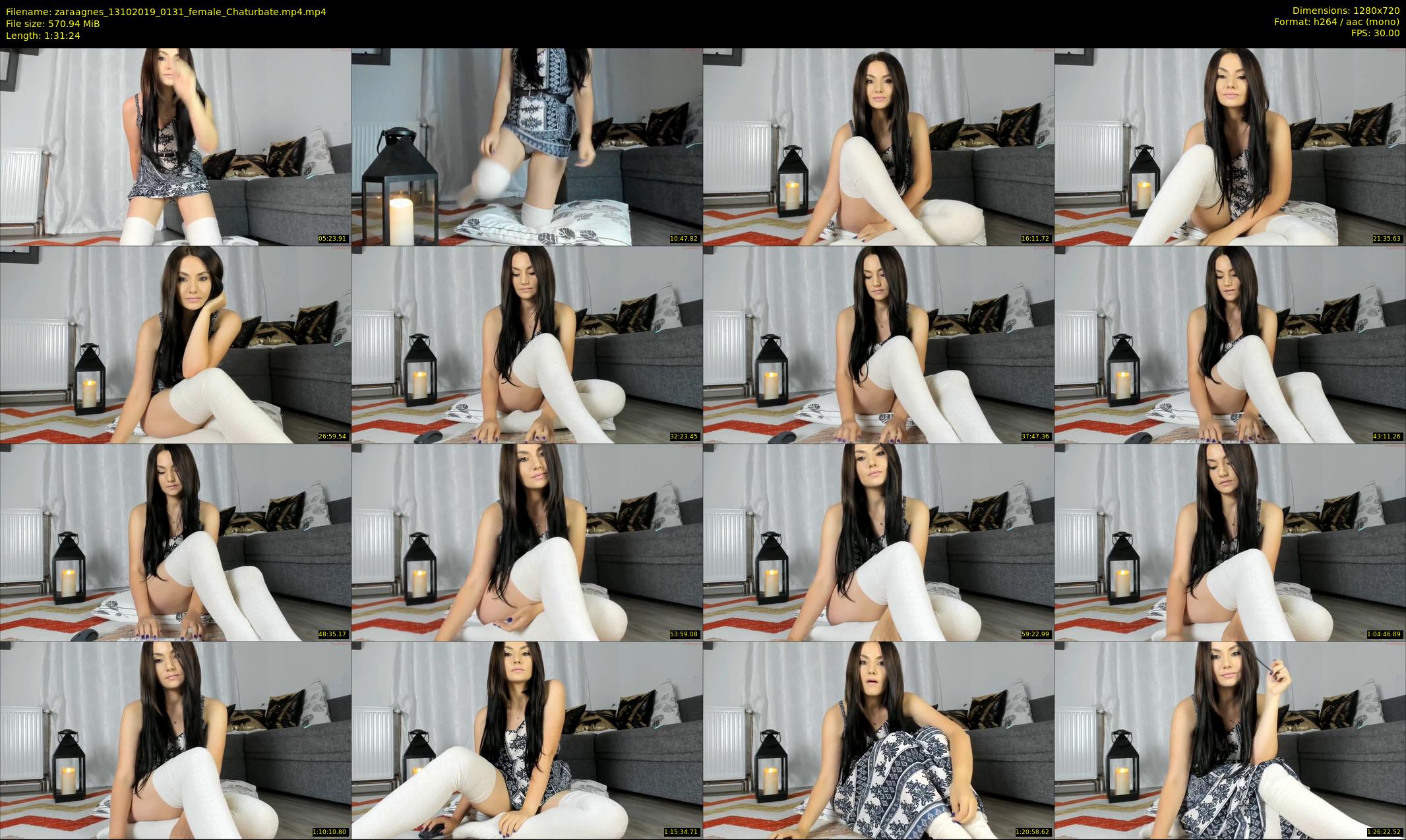 zaraagnes — 92 minute Chaturbate female cam show recording, 720p, Oct 13, 2019
